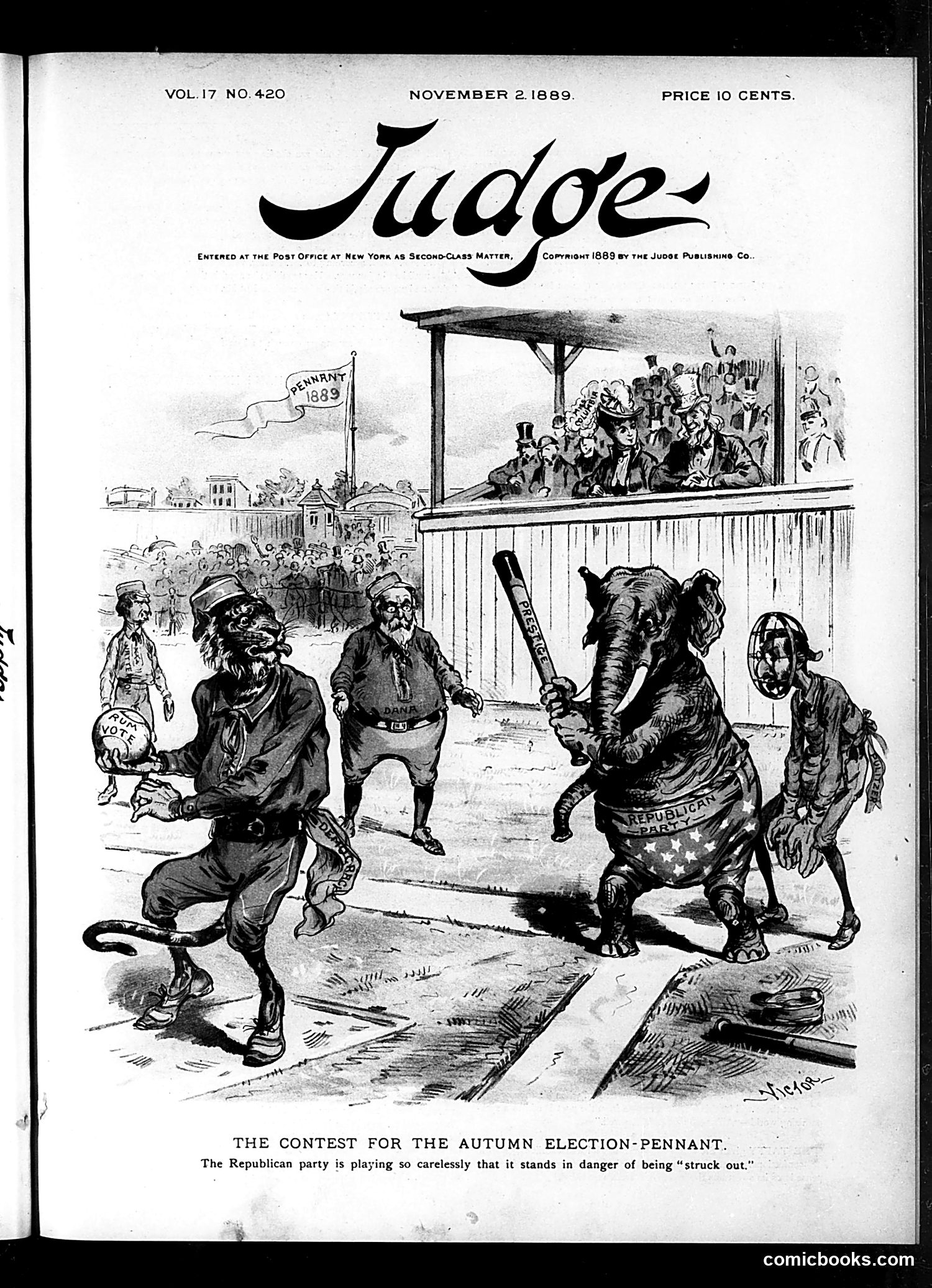 Judge — November 2, 1889 — page 1: Judge, 1889-11-02