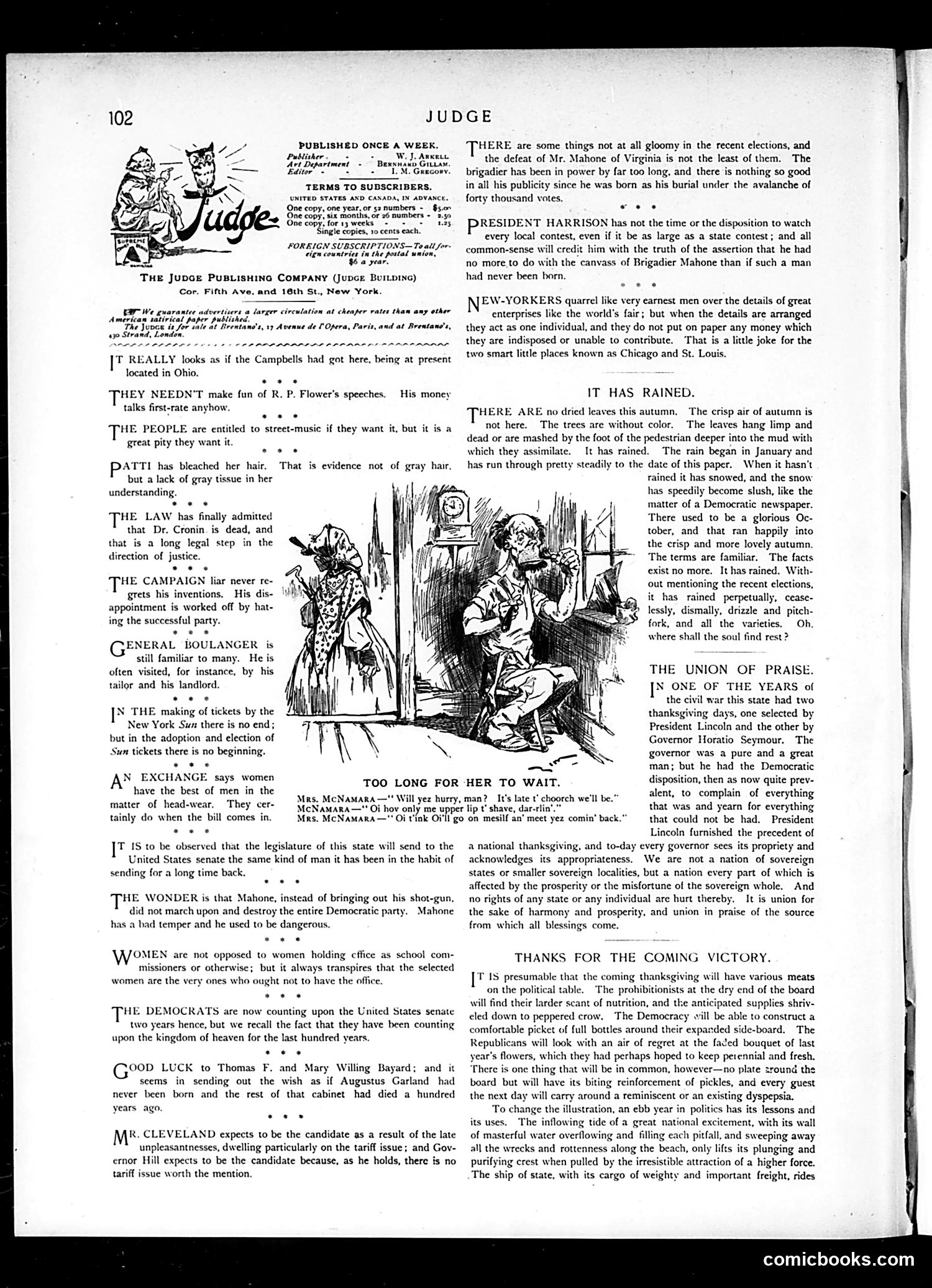 Judge — November 23, 1889 — page 2: Judge, 1889-11-23