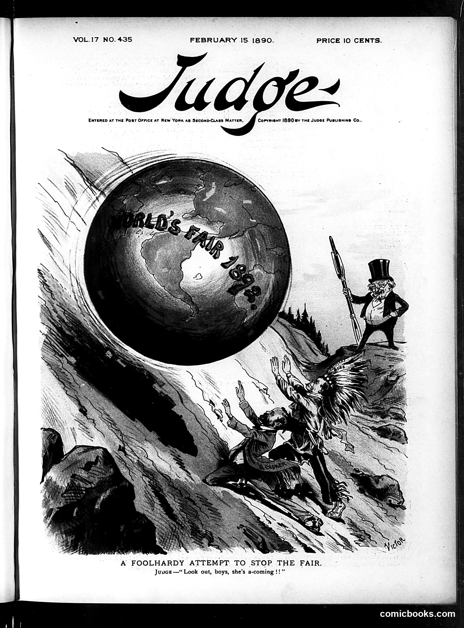 Judge — February 15, 1890 — page 1: Judge, 1890-02-15