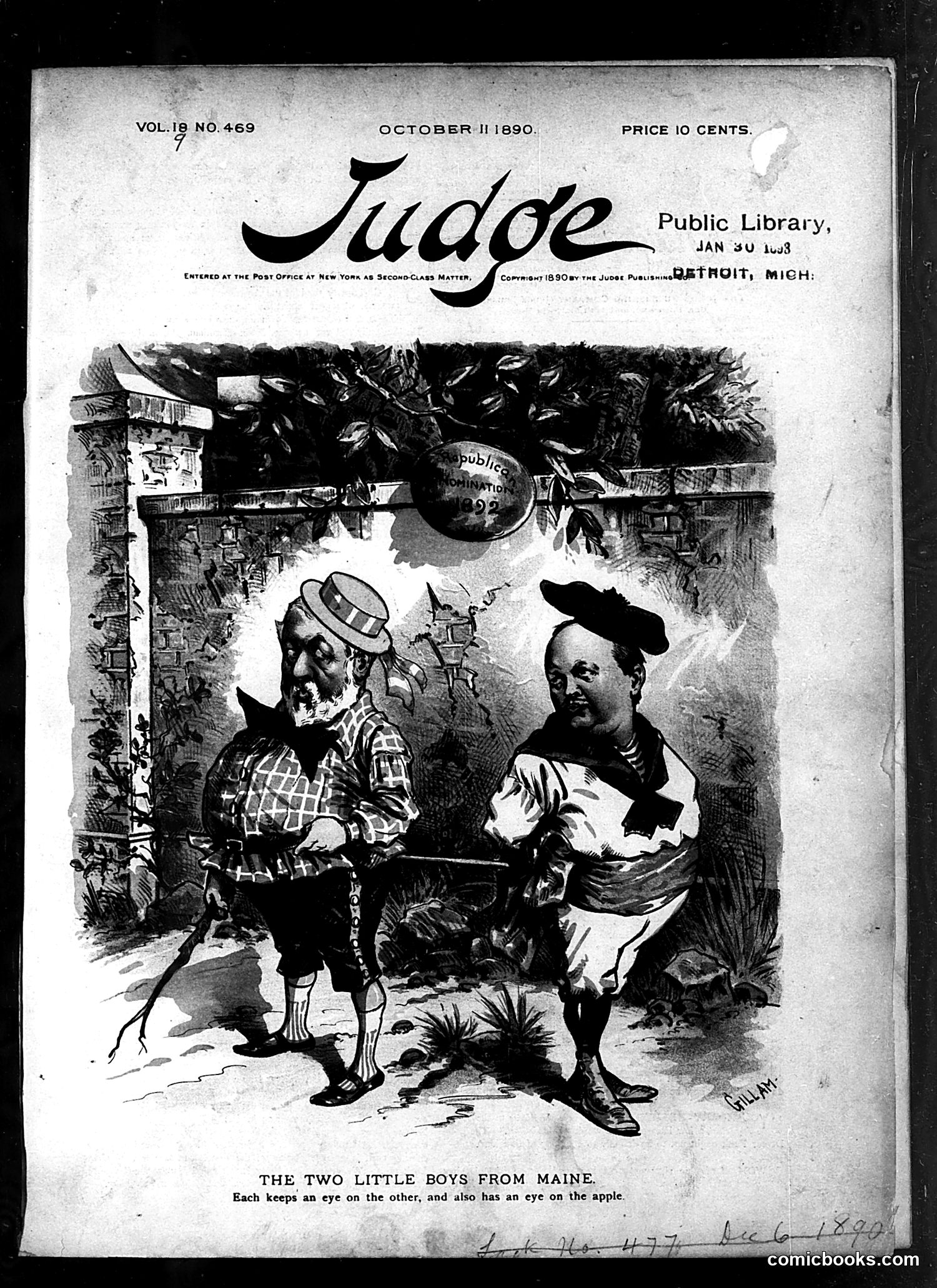 Judge — October 11, 1890 — page 1: Judge, 1890-10-11
