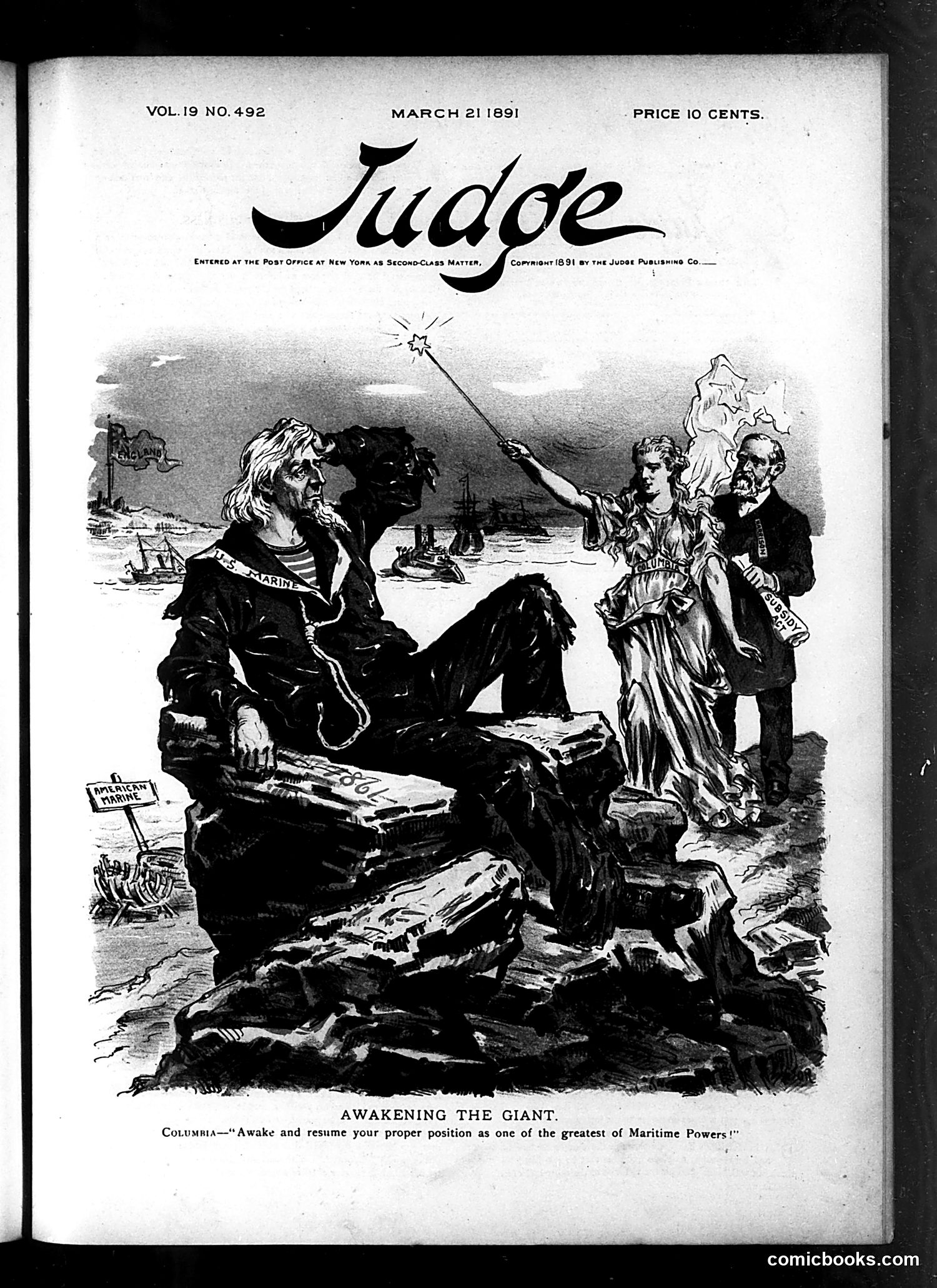 Judge — March 21, 1891 — page 1: Judge, 1891-03-21