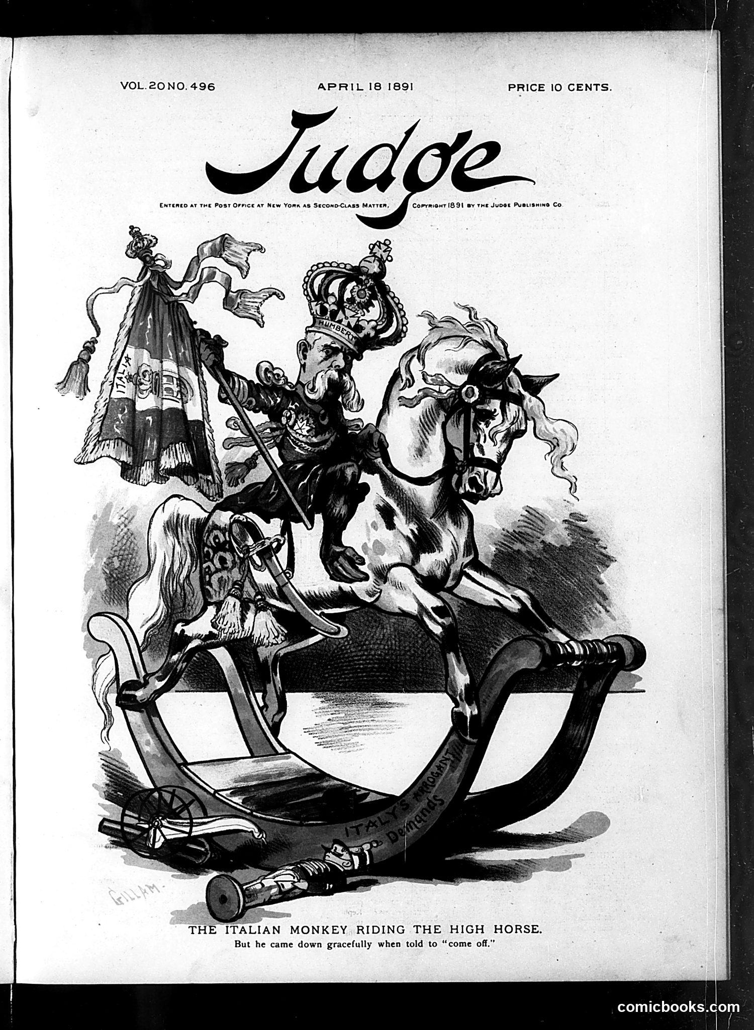 Judge — April 18, 1891 — page 1: Judge, 1891-04-18