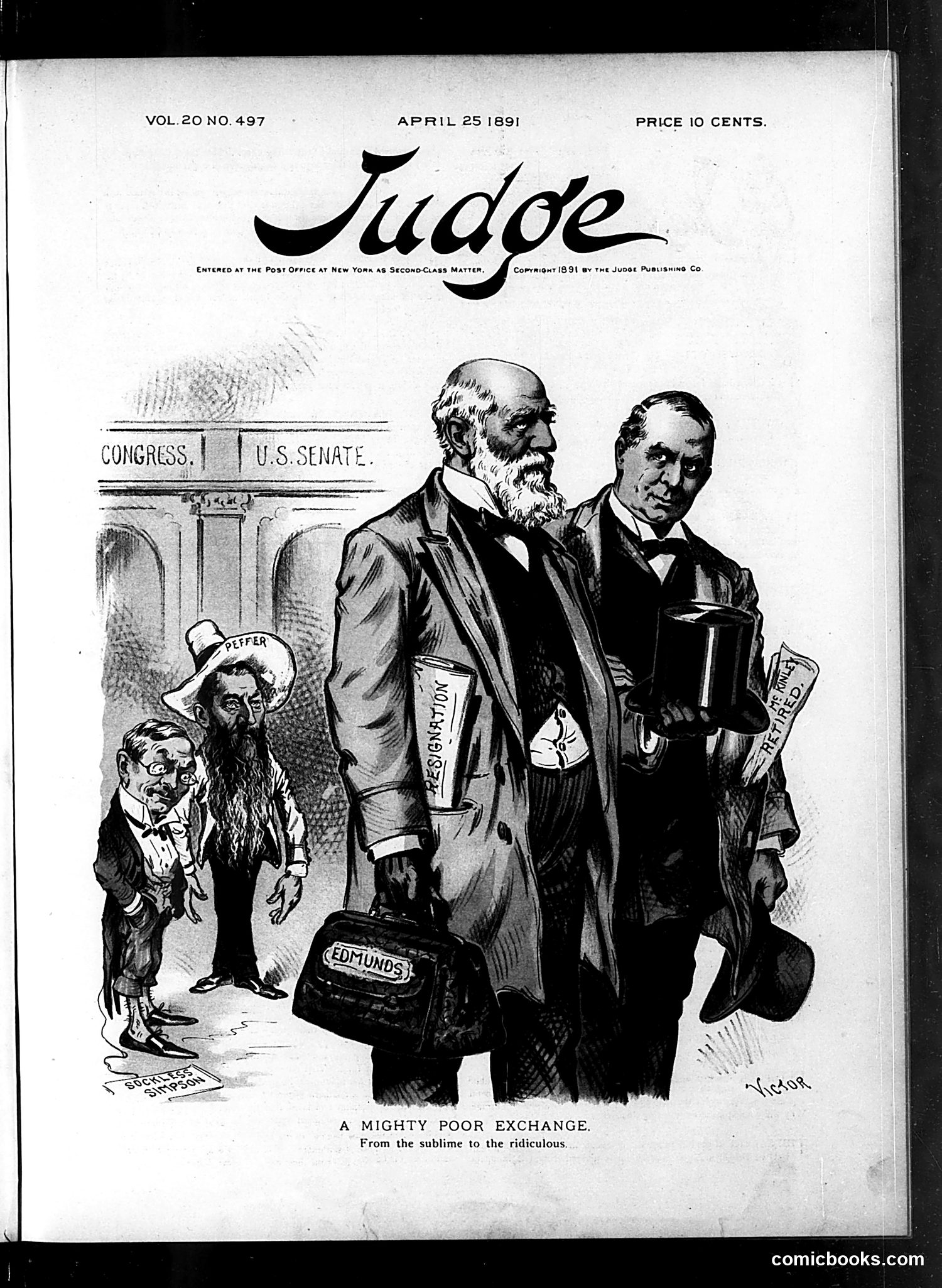 Judge — April 25, 1891 — page 1: Judge, 1891-04-25