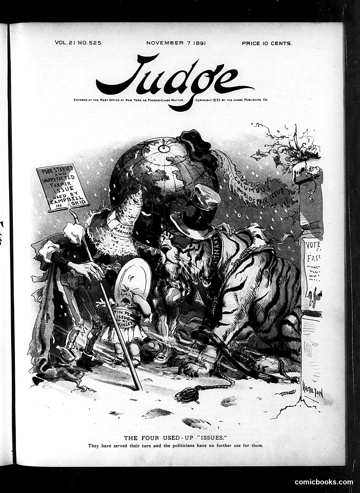 Judge — November 7, 1891 — page 1: Judge, 1891-11-07