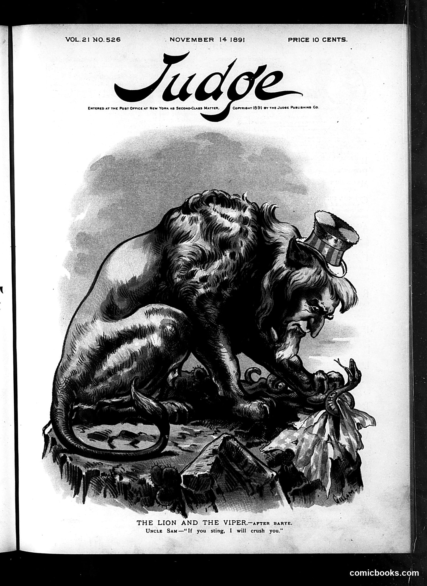 Judge — November 14, 1891 — page 1: Judge, 1891-11-14