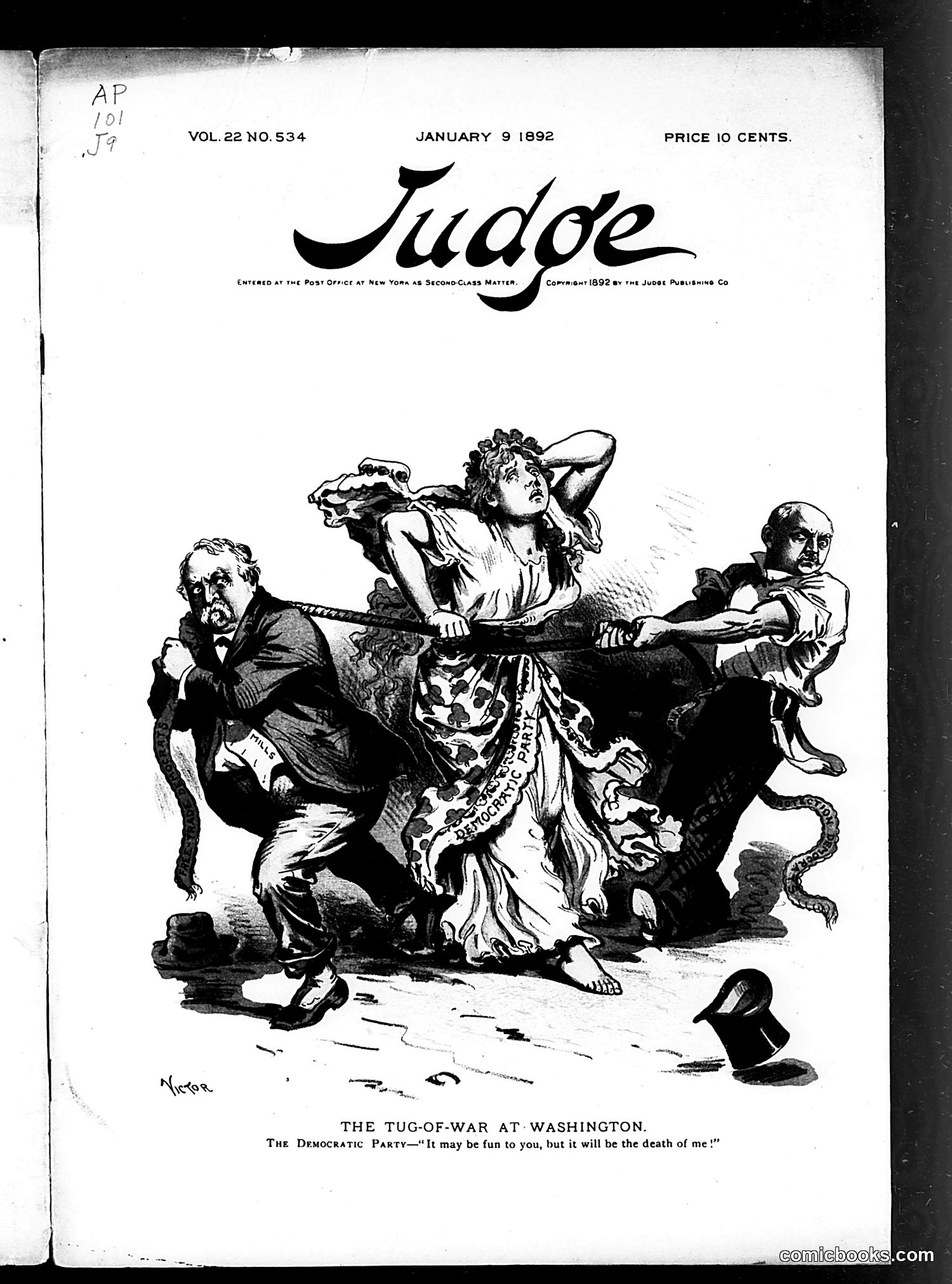 Judge — January 9, 1892 — page 1: Judge, 1892-01-09