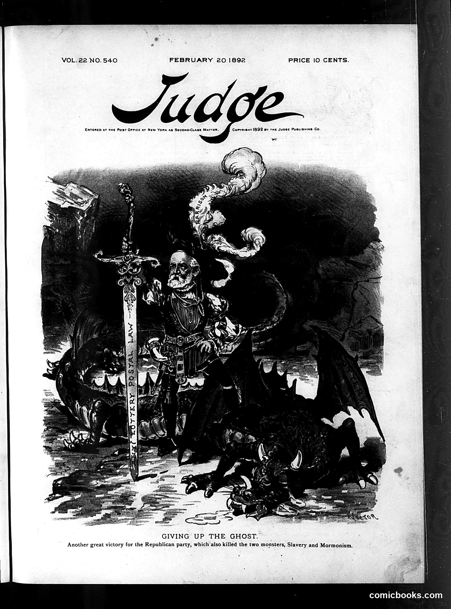 Judge — February 20, 1892 — page 1: Judge, 1892-02-20