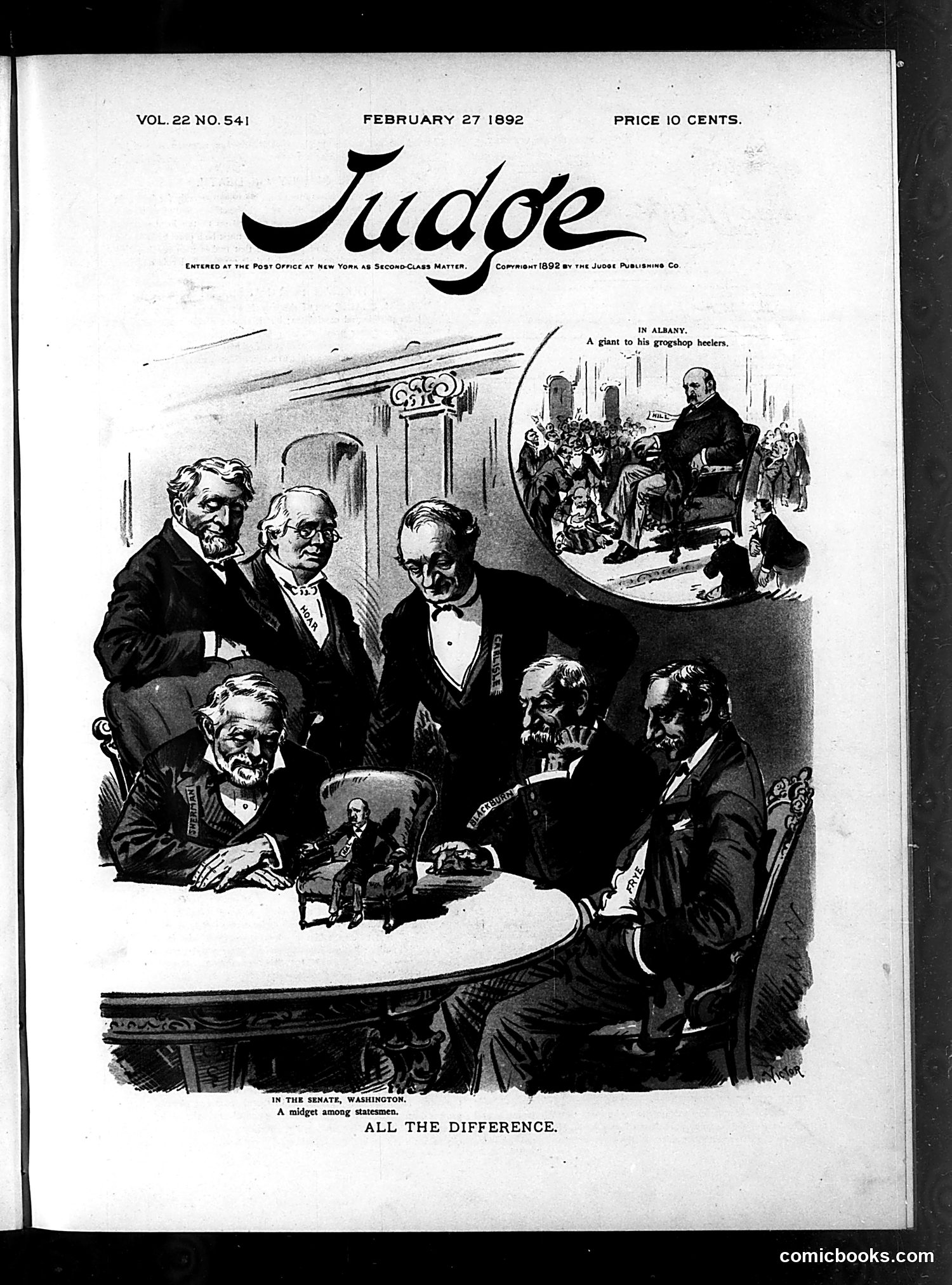 Judge — February 27, 1892 — page 1: Judge, 1892-02-27