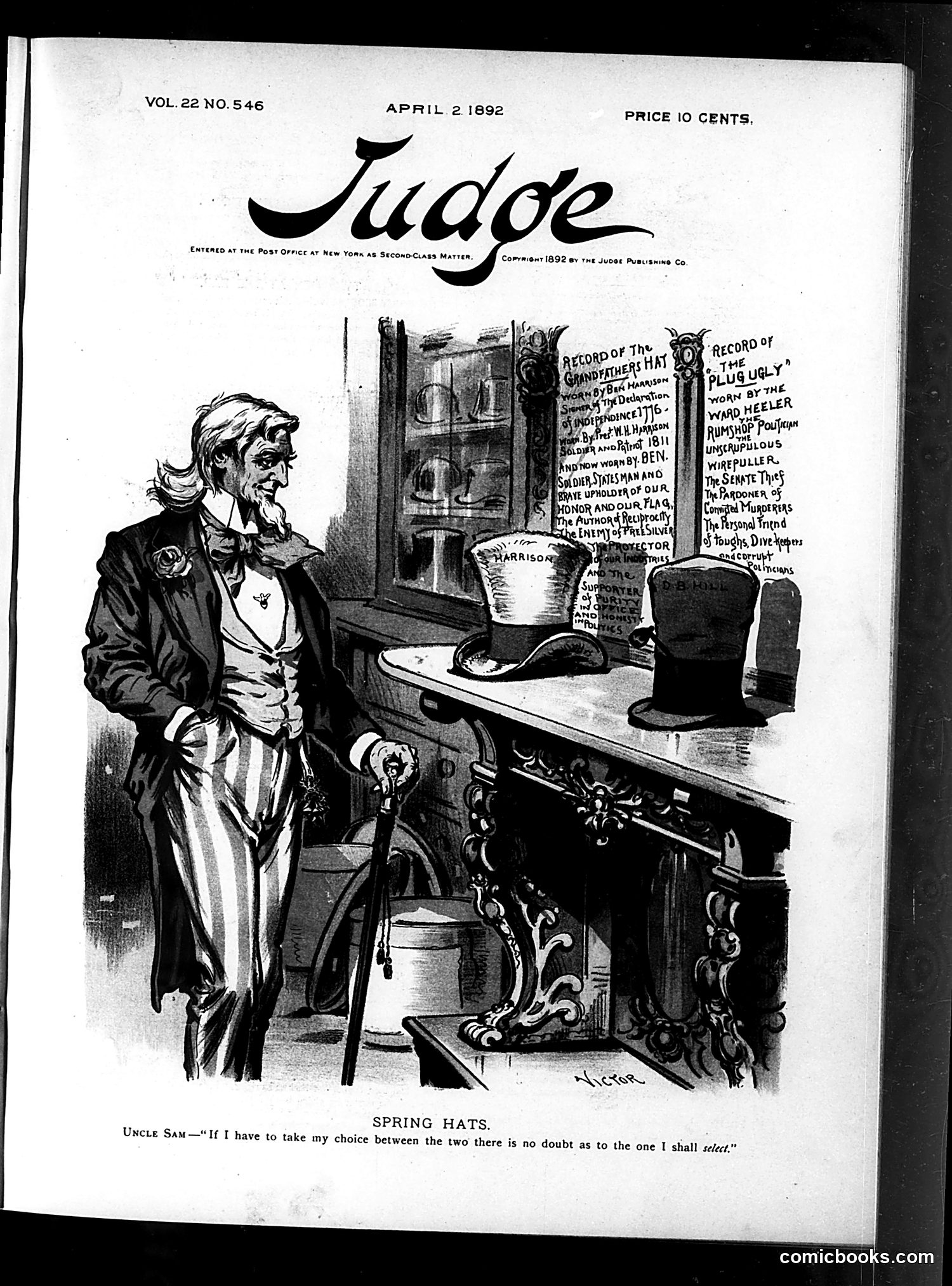 Judge — April 2, 1892 — page 1: Judge, 1892-04-02