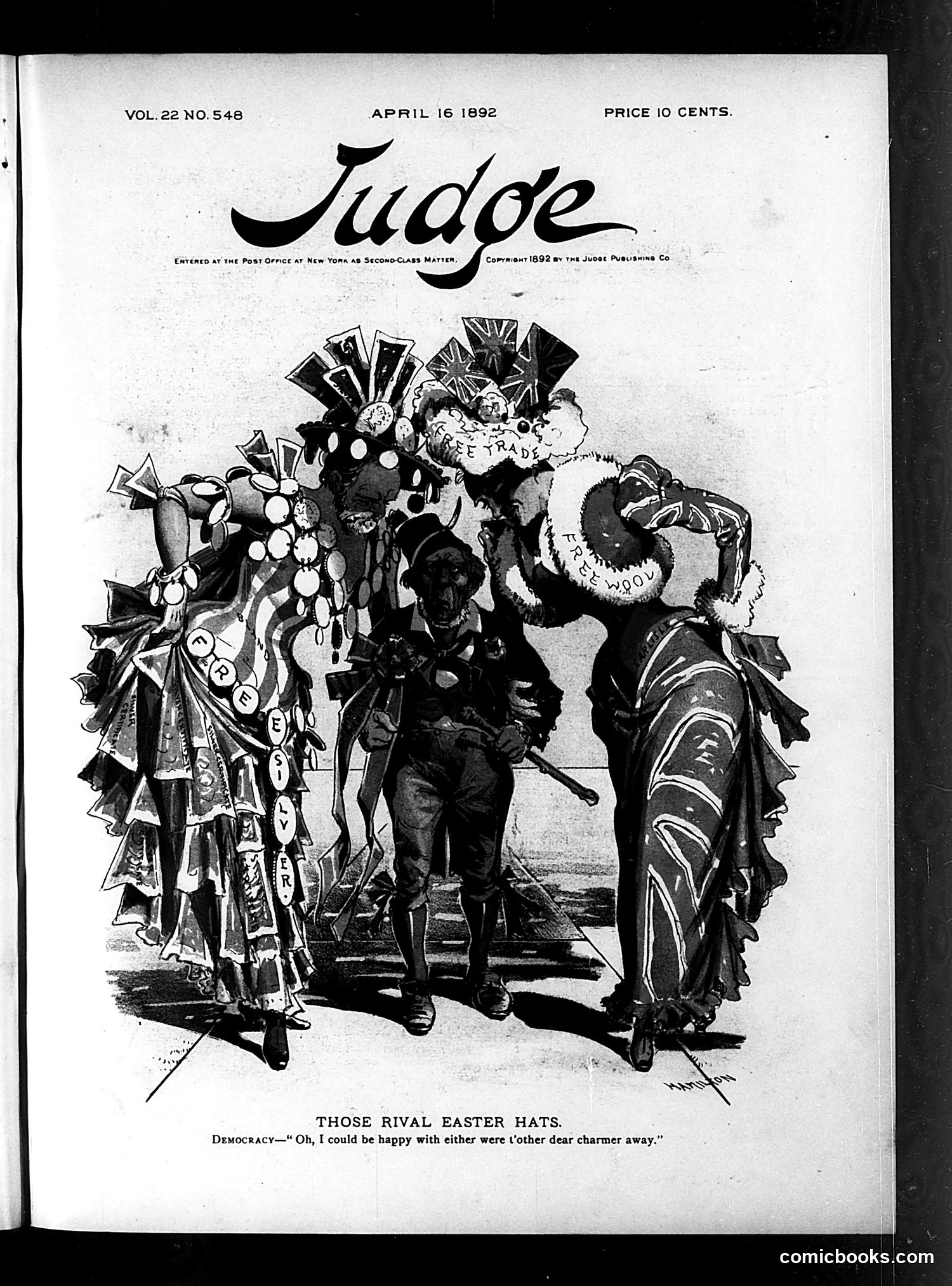 Judge — April 16, 1892 — page 1: Judge, 1892-04-16