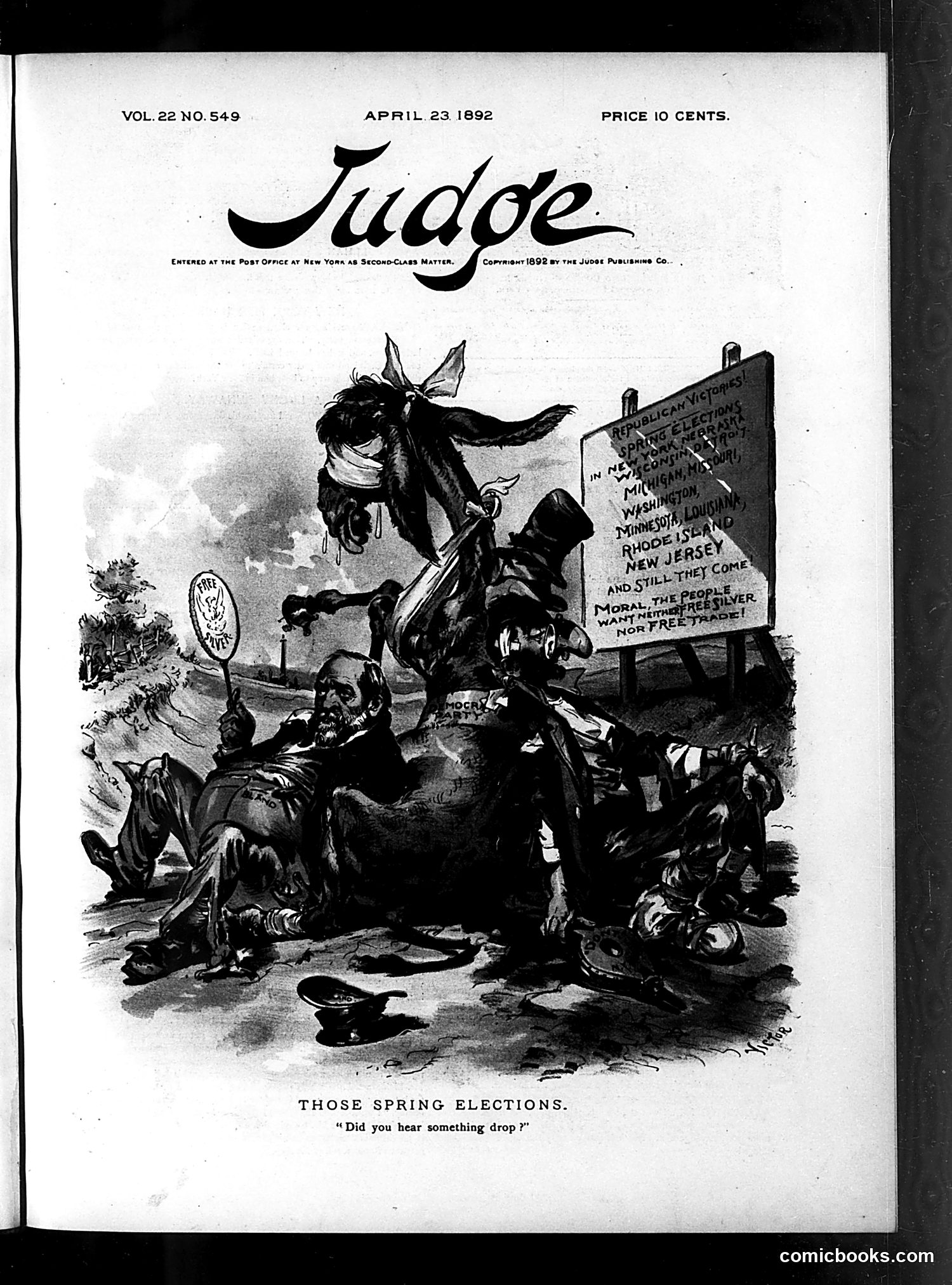 Judge — April 23, 1892 — page 1: Judge, 1892-04-23
