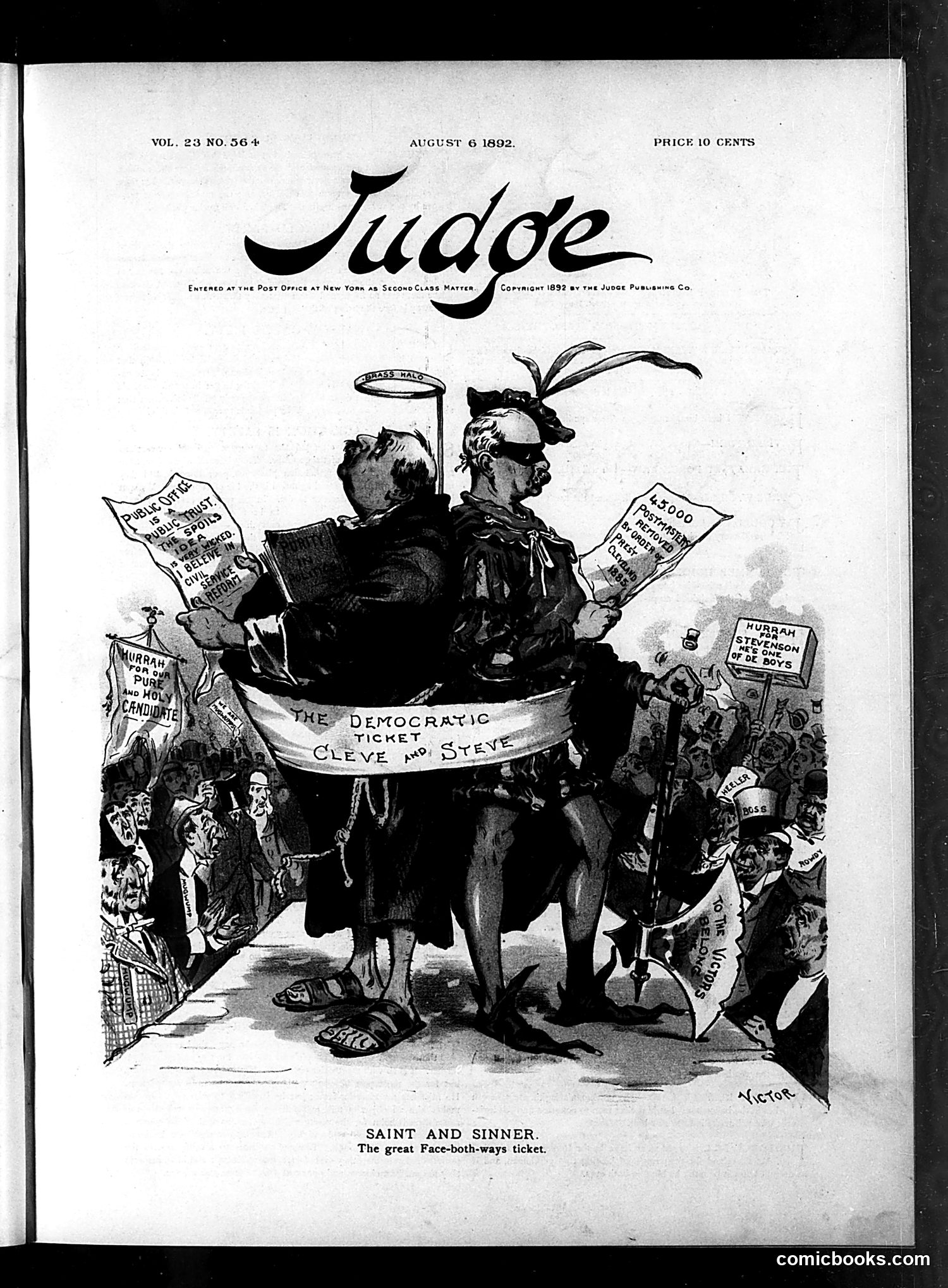 Judge — August 6, 1892 — page 1: Judge, 1892-08-06