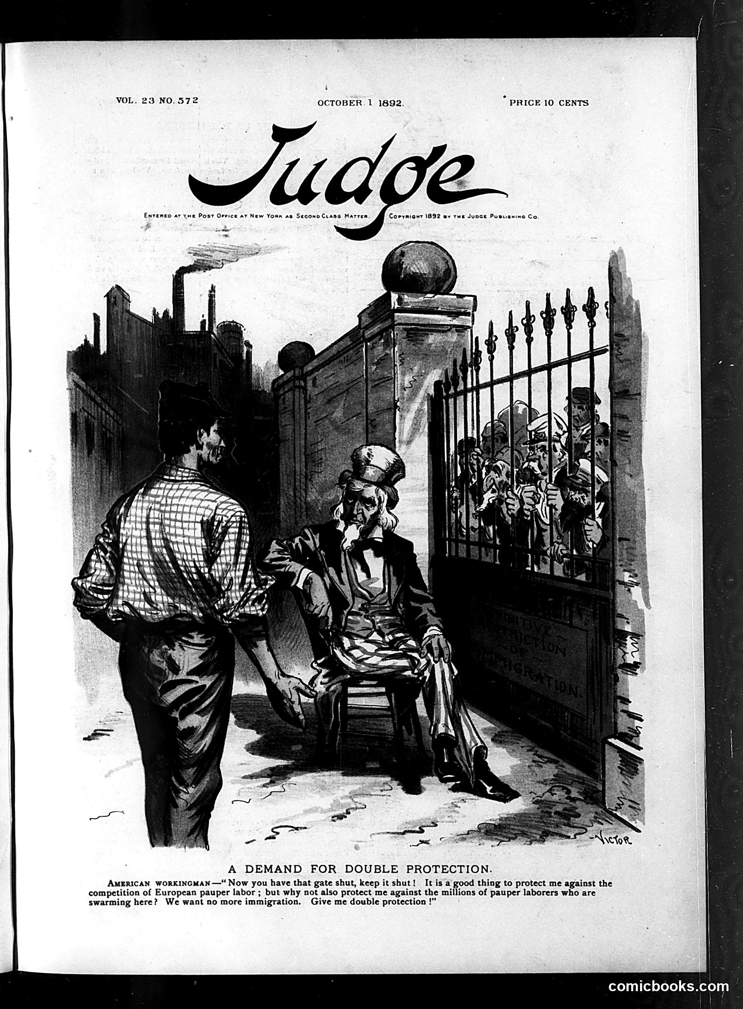 Judge — October 1, 1892 — page 1: Judge, 1892-10-01