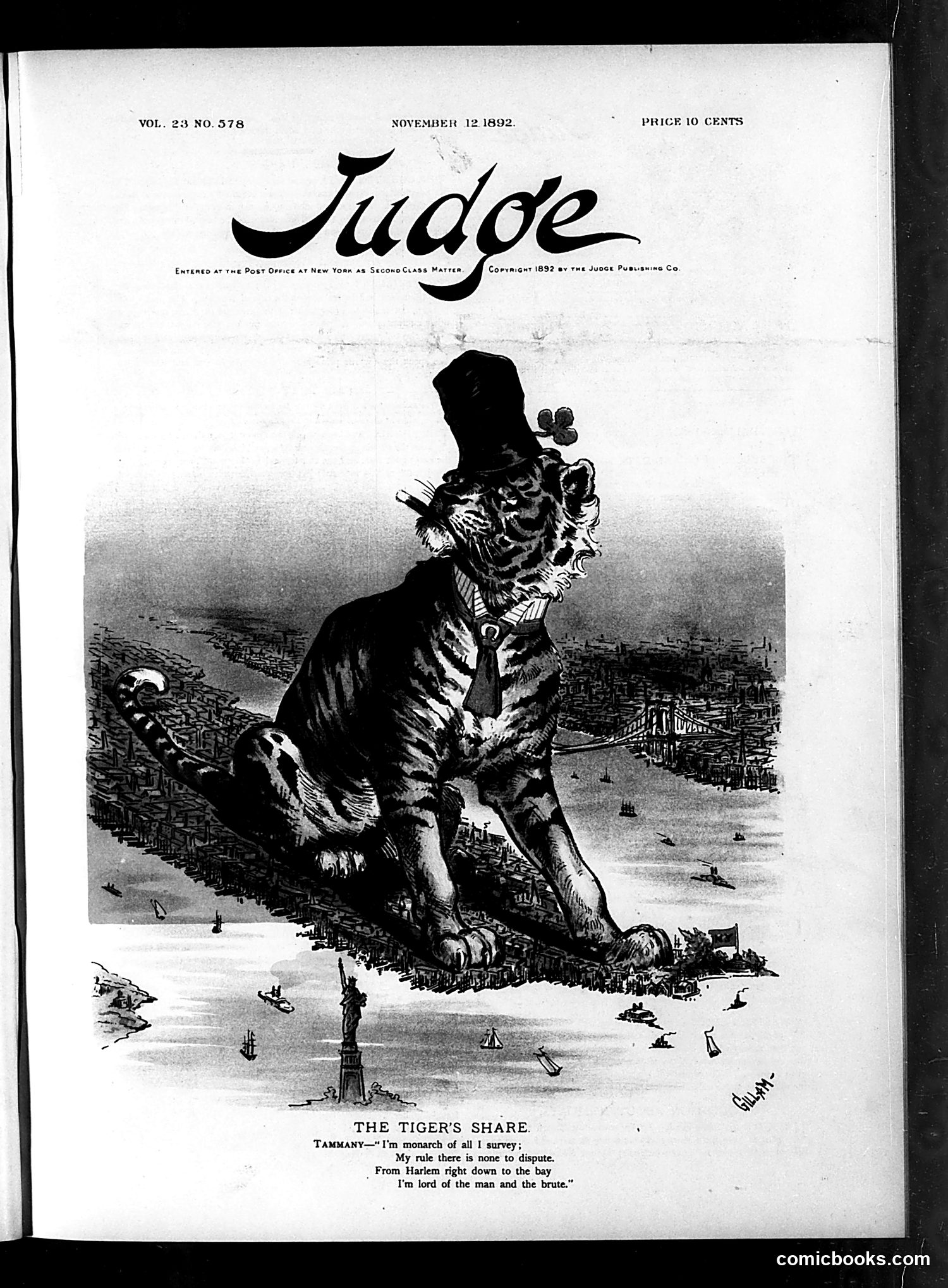 Judge — November 12, 1892 — page 1: Judge, 1892-11-12