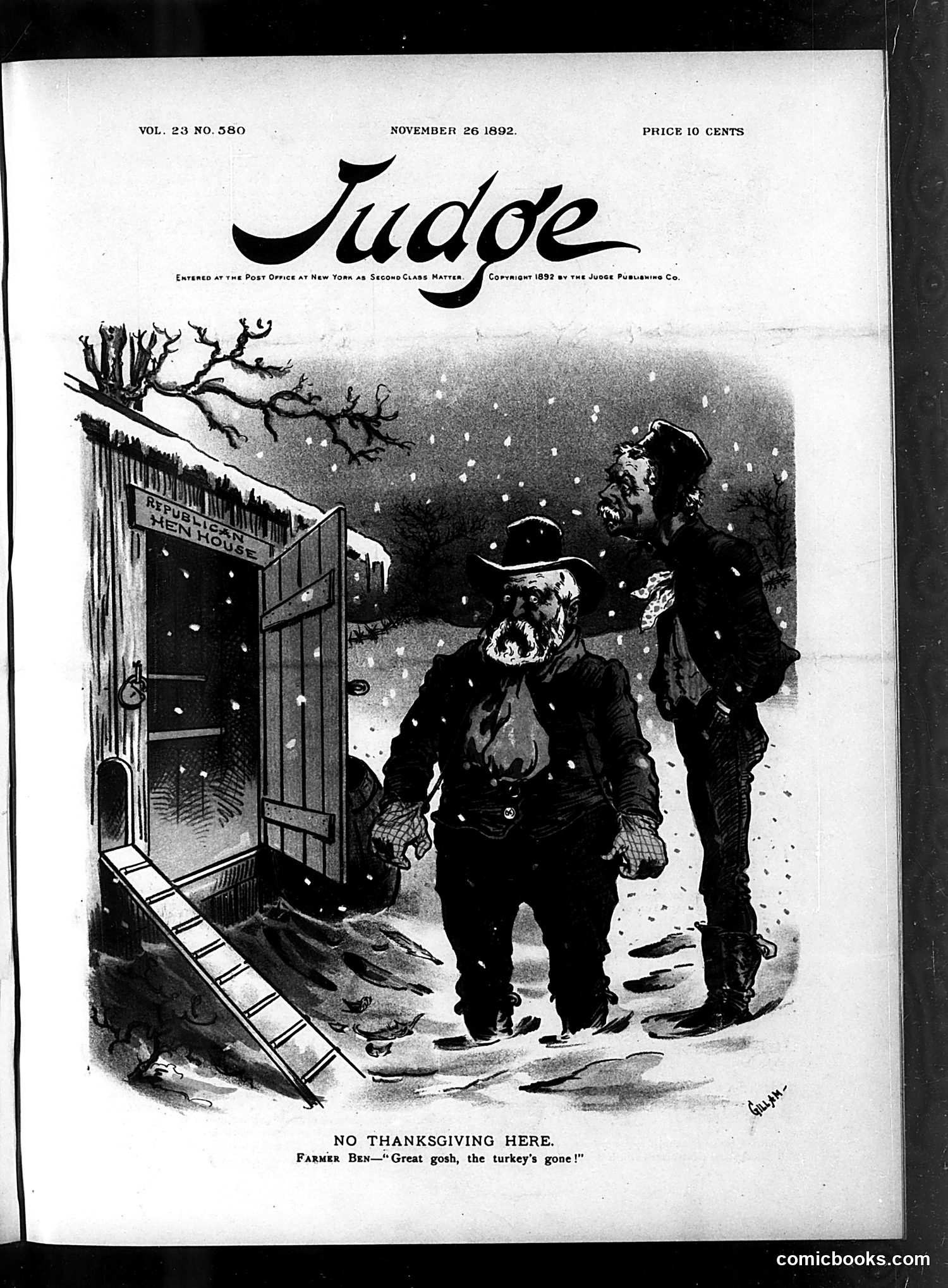 Judge — November 26, 1892 — page 1: Judge, 1892-11-26