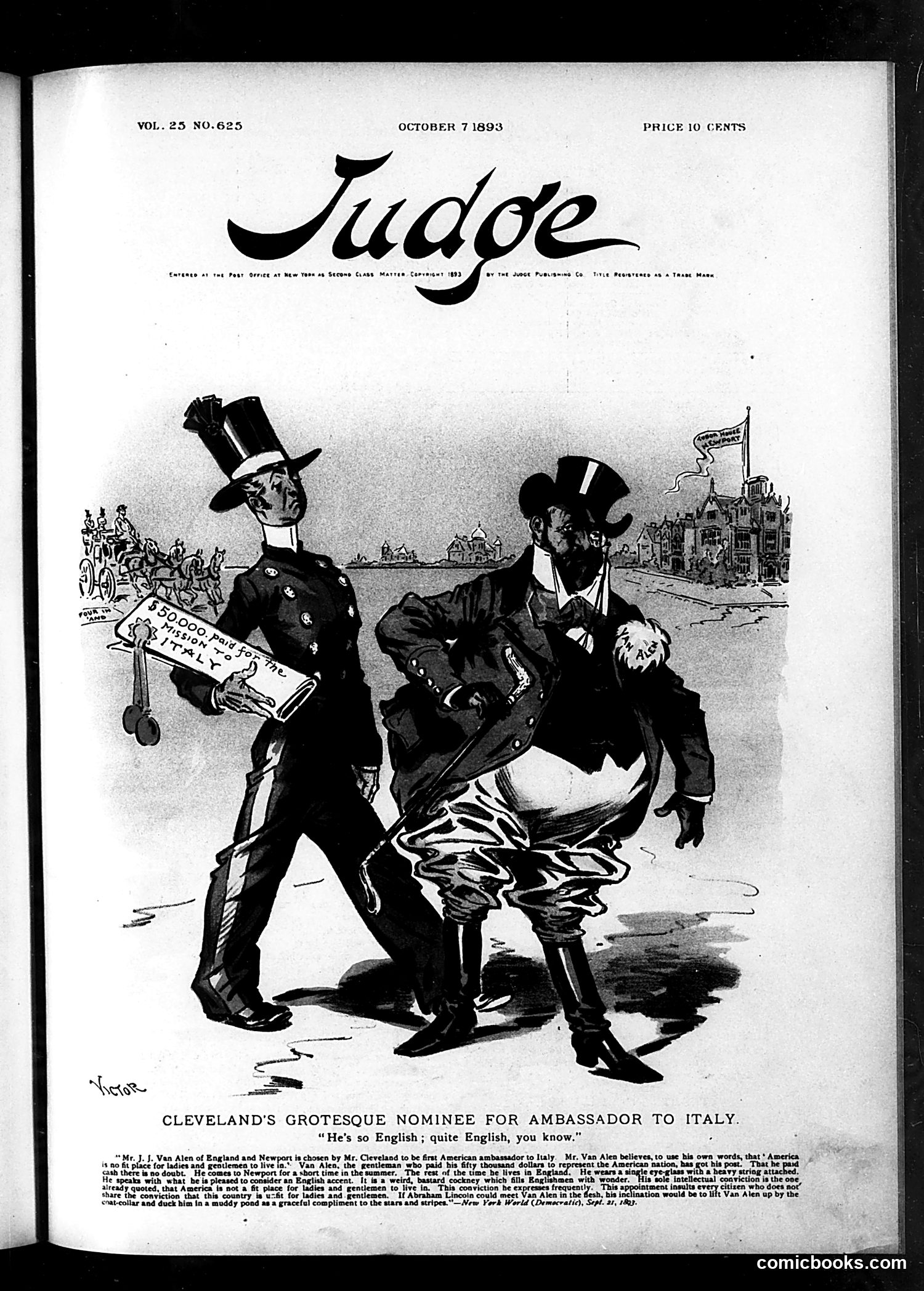 Judge — October 7, 1893 — page 1: Judge, 1893-10-07