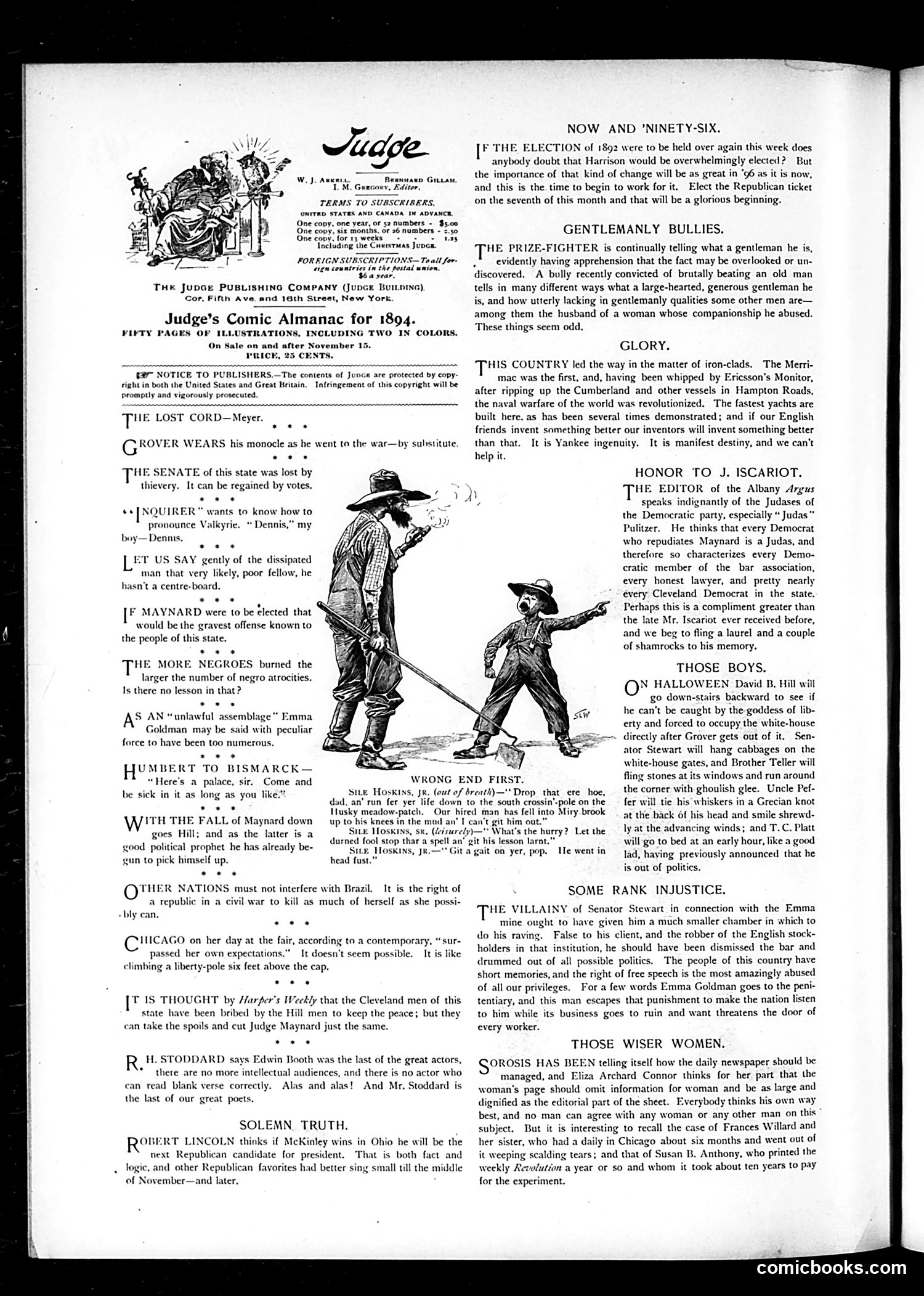 Judge — November 4, 1893 — page 2: Judge, 1893-11-04
