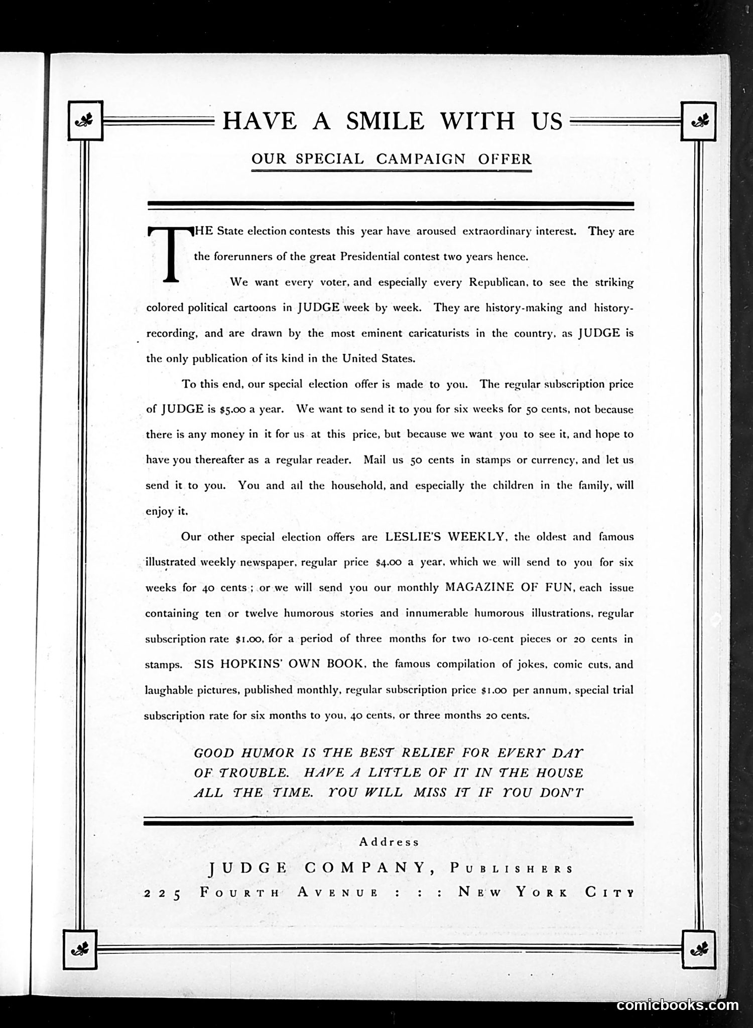Judge — October 6, 1906 — page 7
