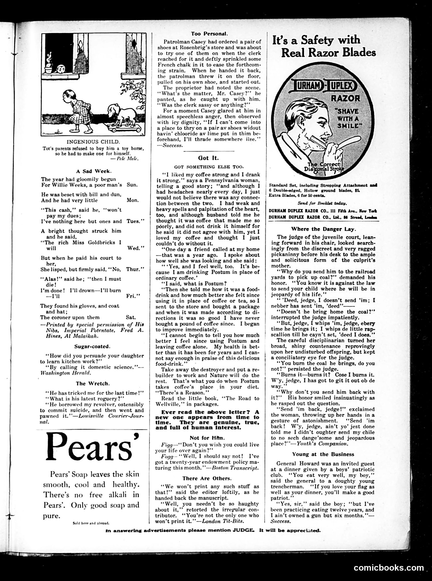 Judge — January 7, 1911 — page 21