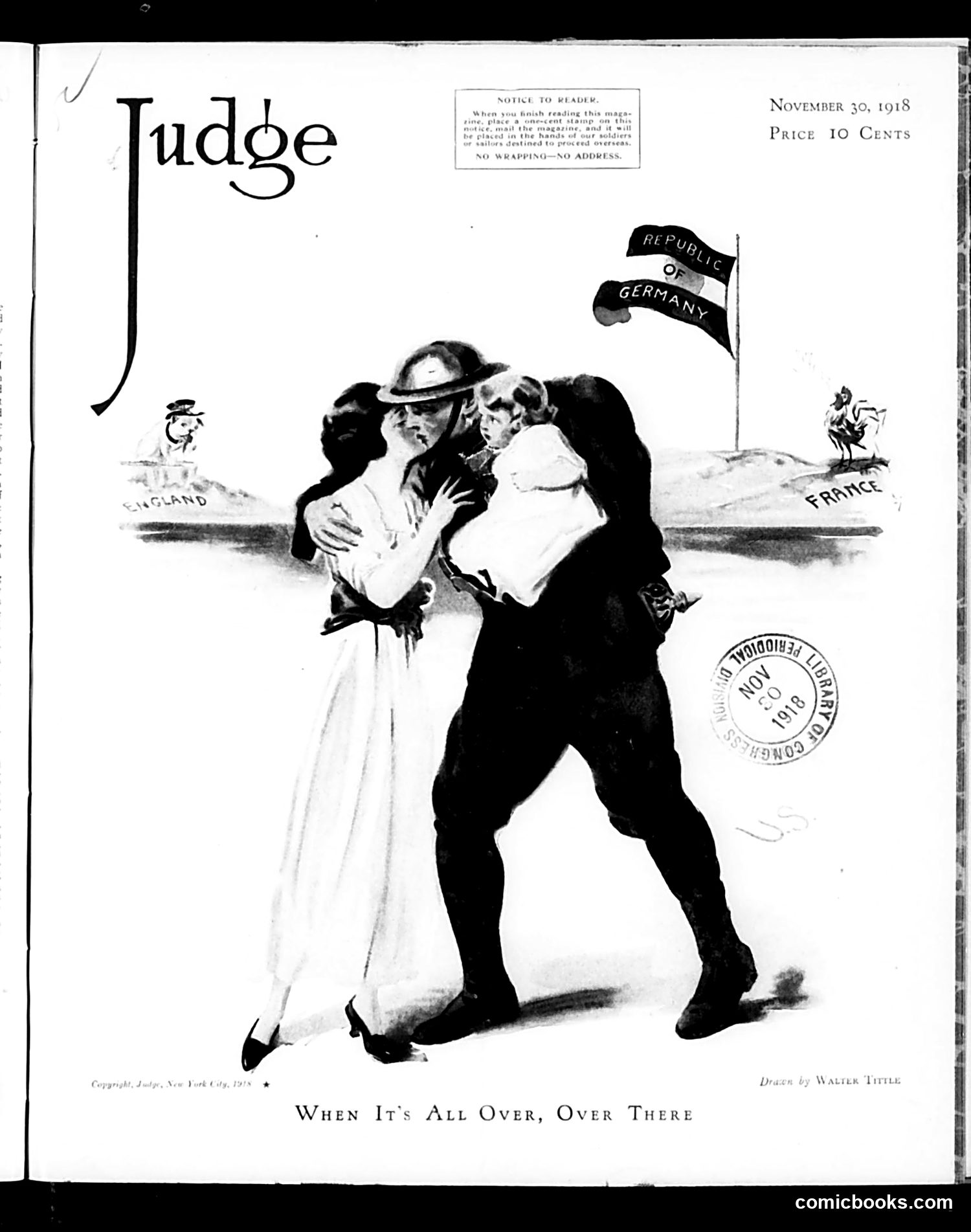 Judge — November 30, 1918 — page 1: Judge, 1918-11-30