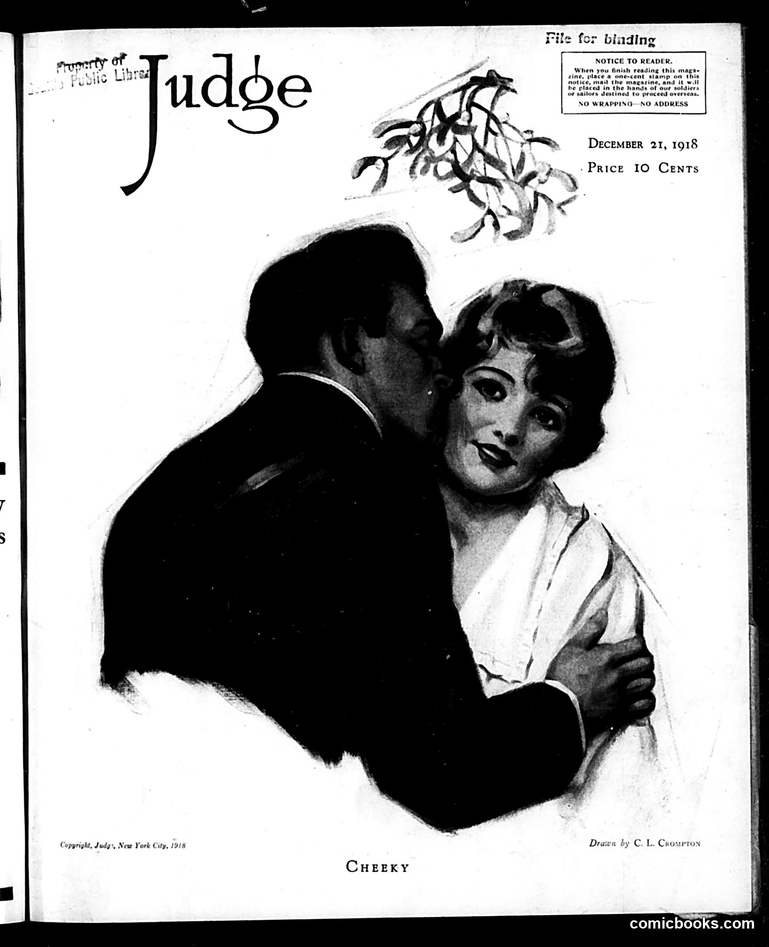 Judge — December 21, 1918 — page 1: Judge, 1918-12-21