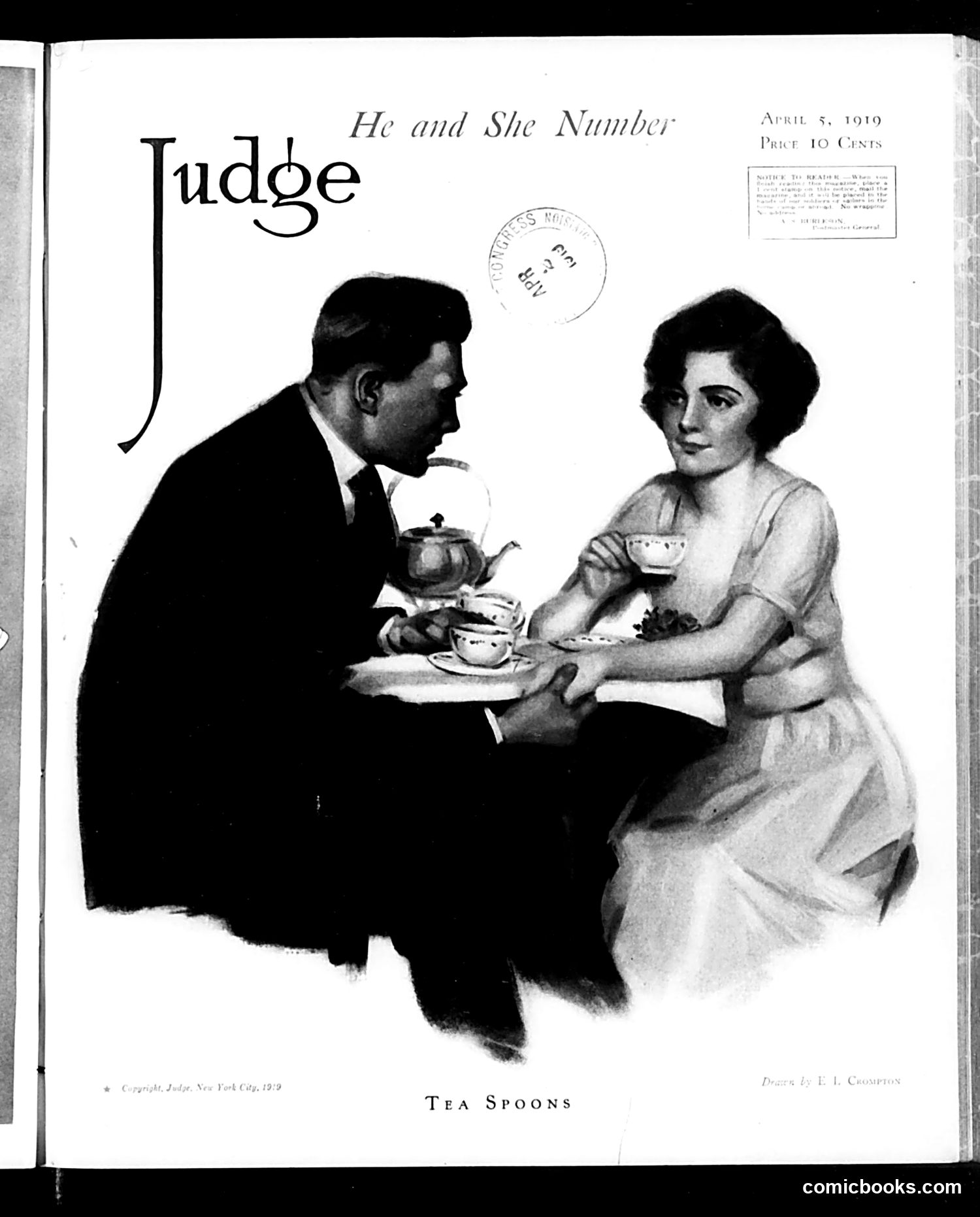 Judge — April 5, 1919 — page 1: Judge, 1919-04-05