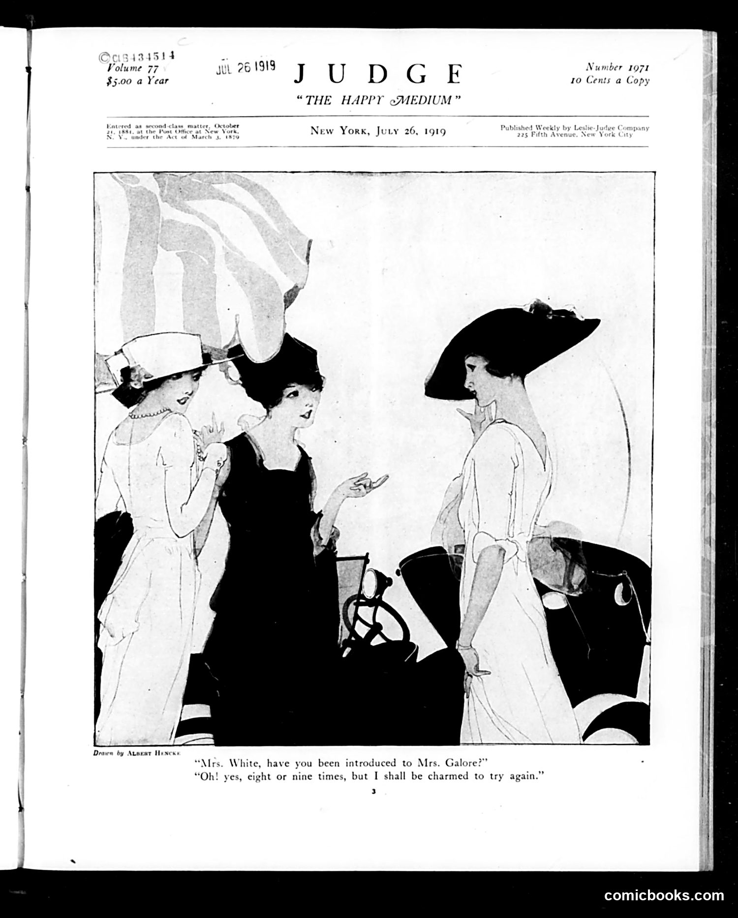 Judge — July 26, 1919 — page 3: Judge, 1919-07-26