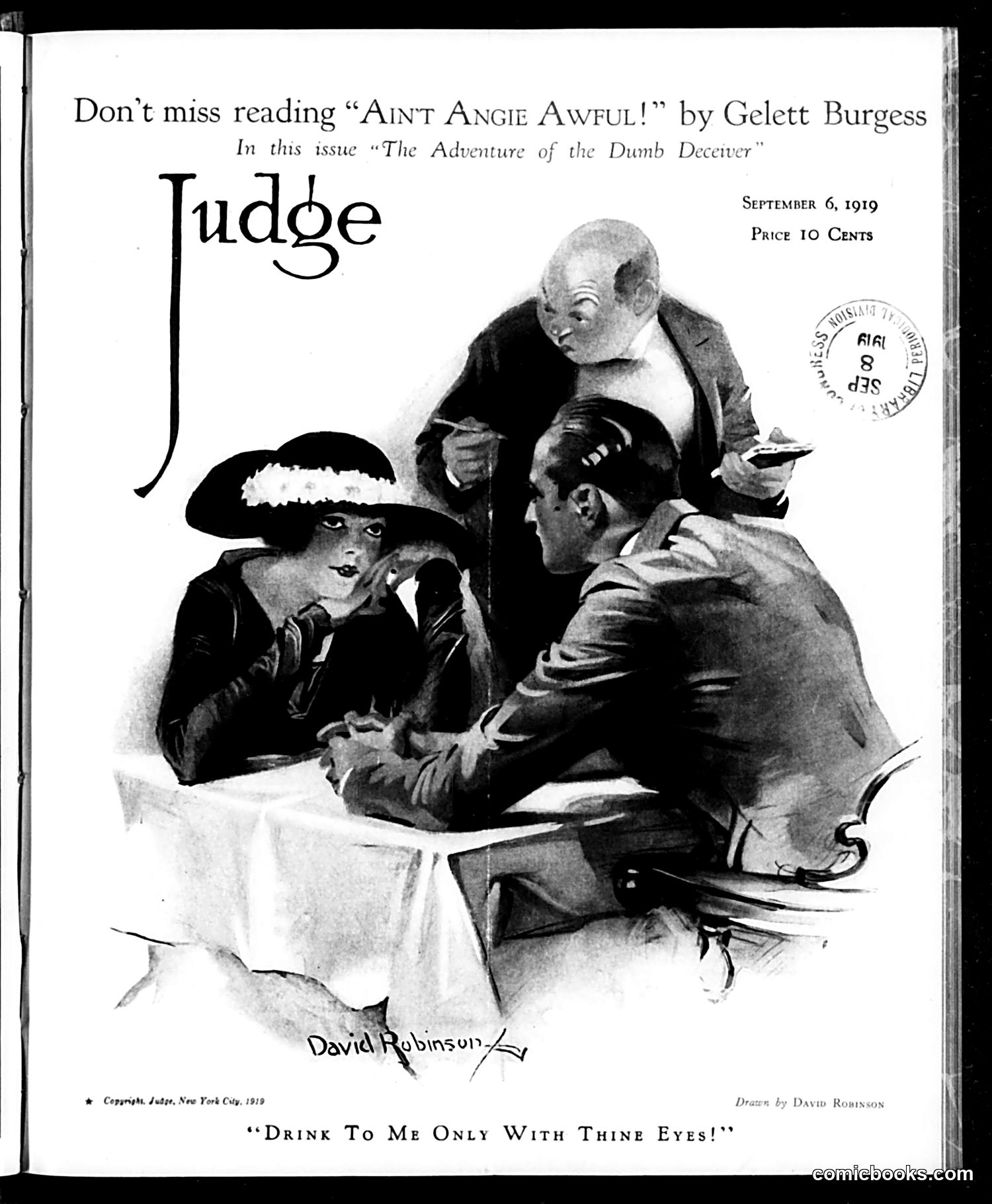 Judge — September 6, 1919 — page 1: Judge, 1919-09-06