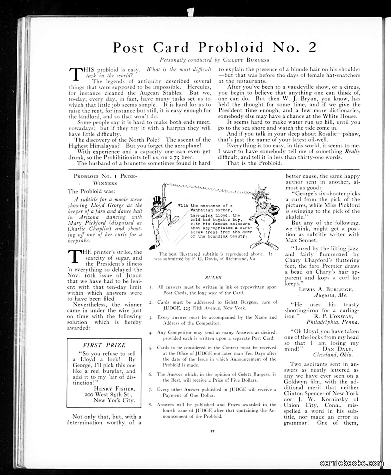Judge — December 20, 1919 — page 12: Judge, 1919-12-20