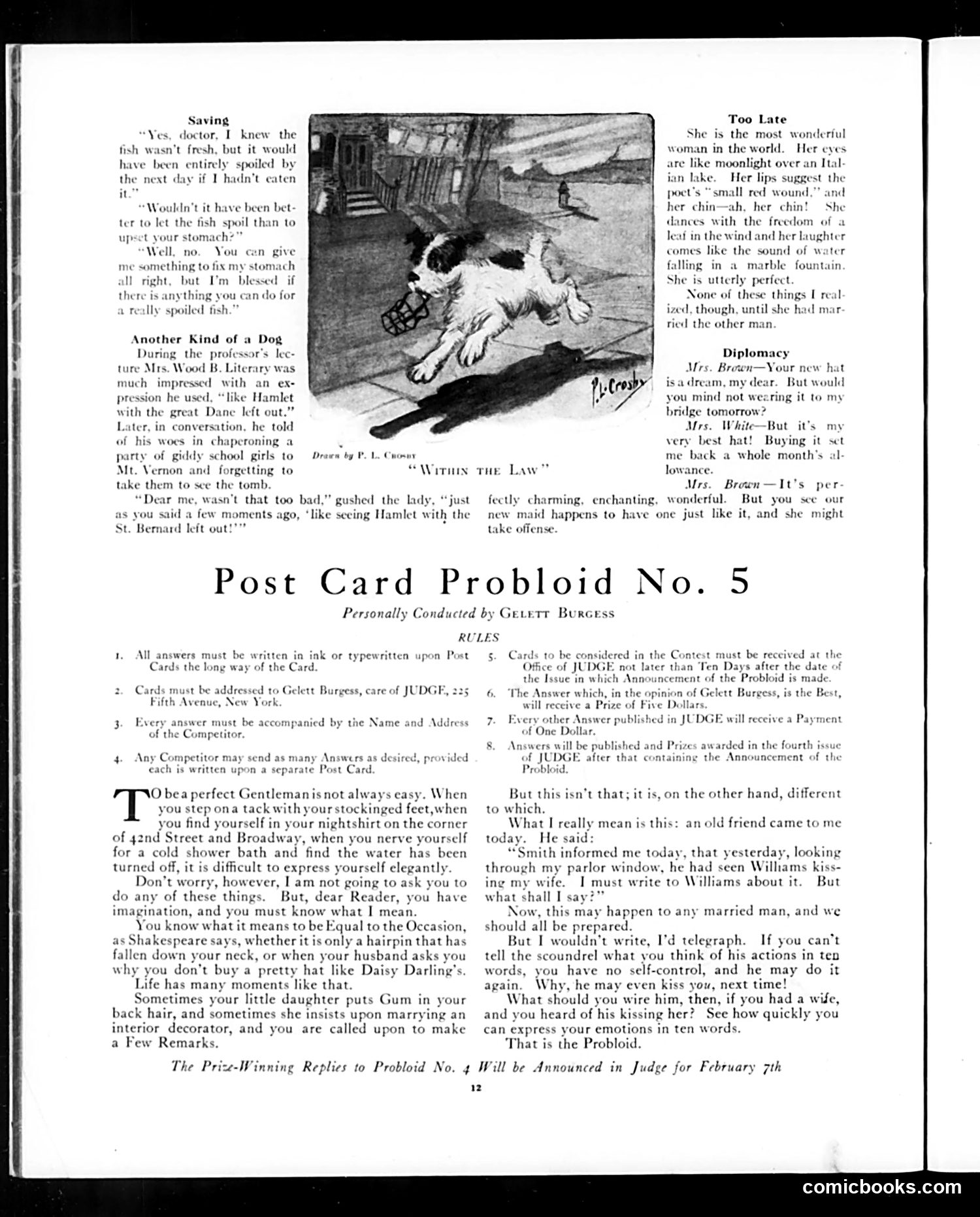 Judge — January 10, 1920 — page 12: Judge, 1920-01-10