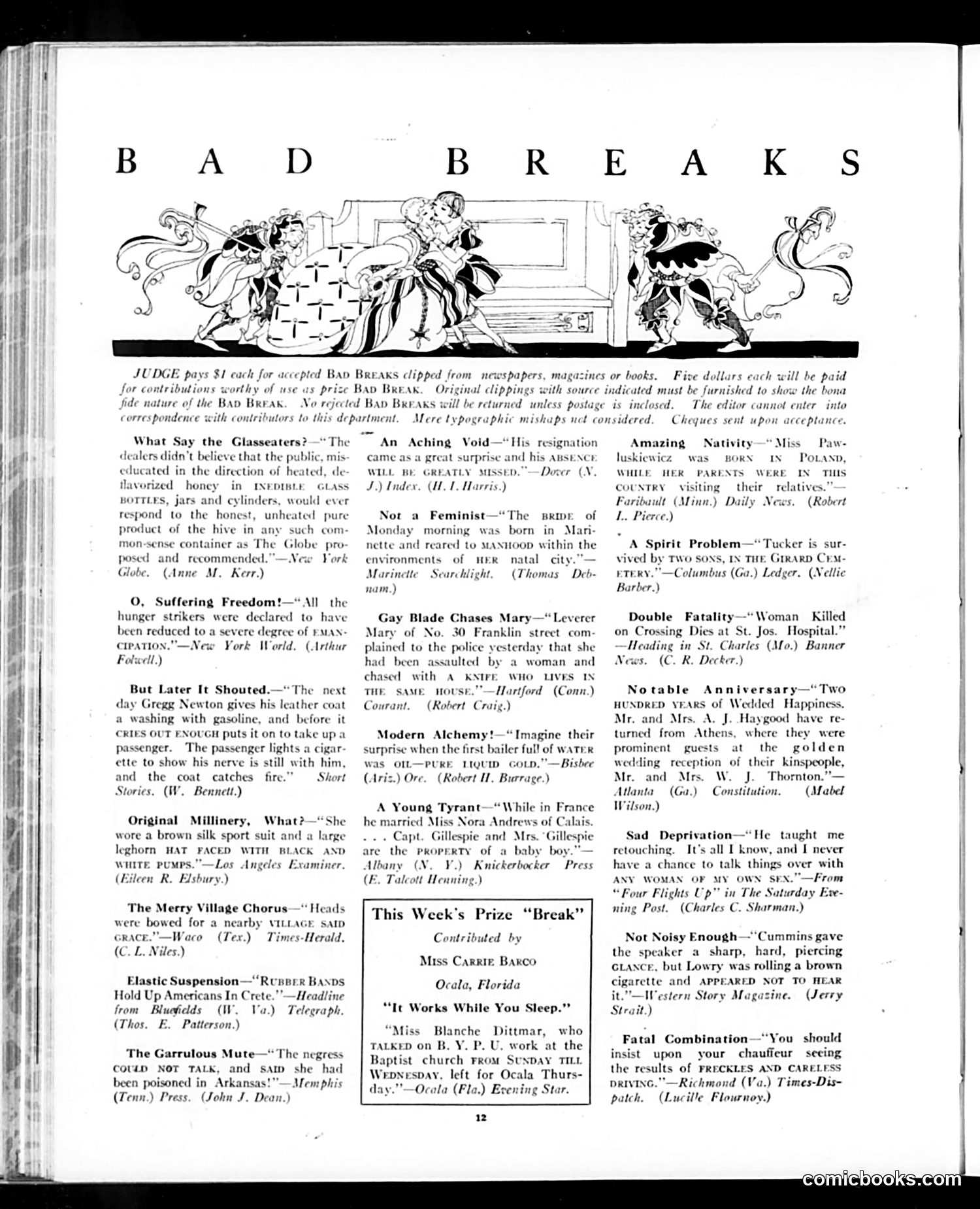 Judge — December 11, 1920 — page 12: Judge, 1920-12-11