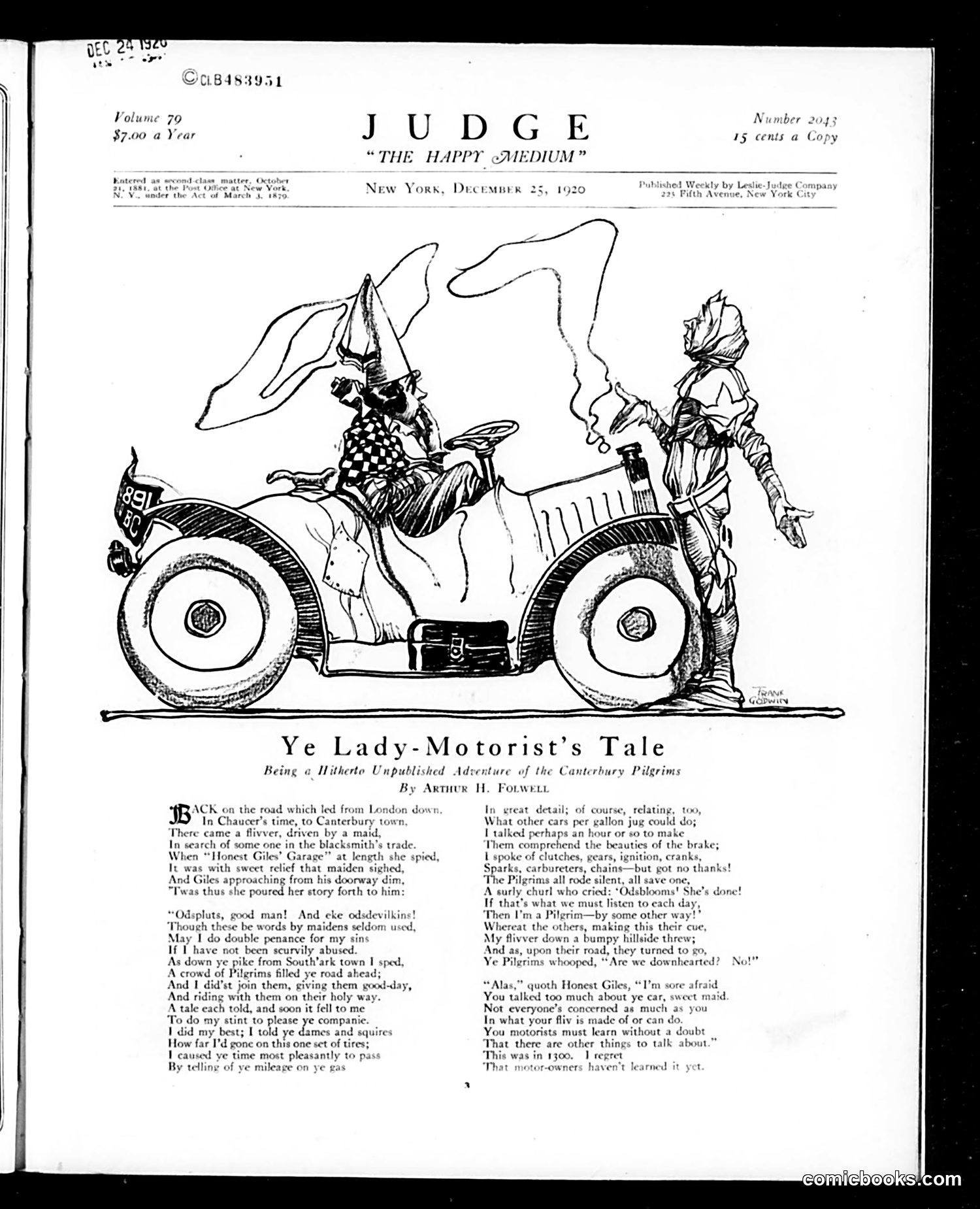 Judge — December 25, 1920 — page 3: Judge, 1920-12-25