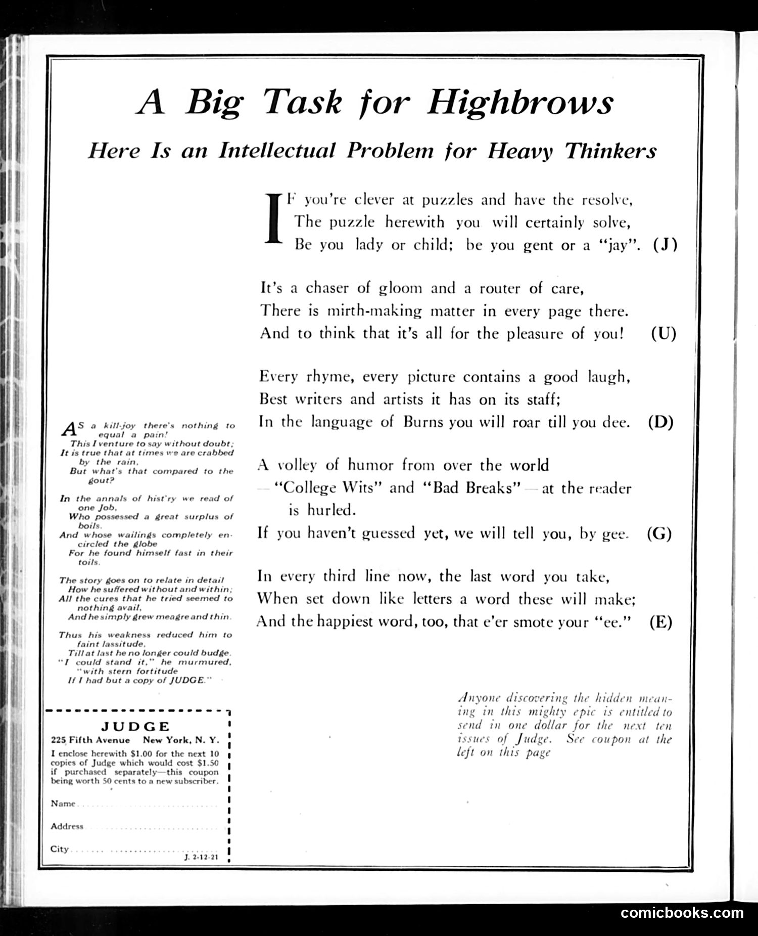 Judge — February 12, 1921 — page 2: Judge, 1921-02-12