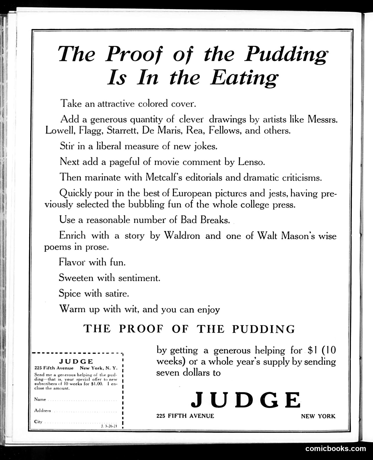 Judge — March 26, 1921 — page 2: Judge, 1921-03-26