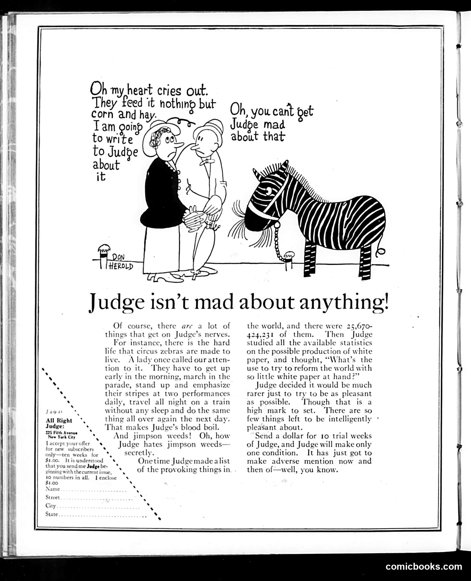Judge — April 9, 1921 — page 2: Judge, 1921-04-09