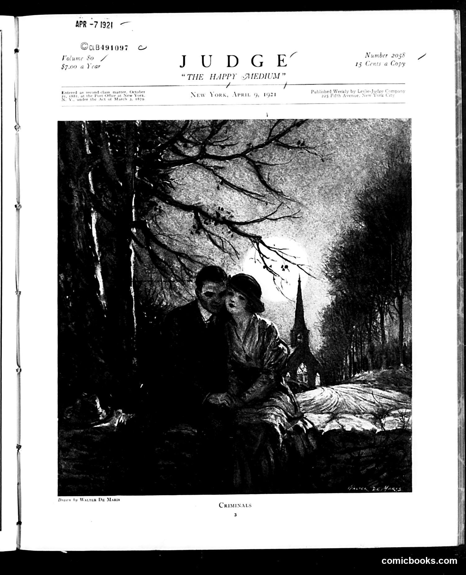 Judge — April 9, 1921 — page 3: Judge, 1921-04-09