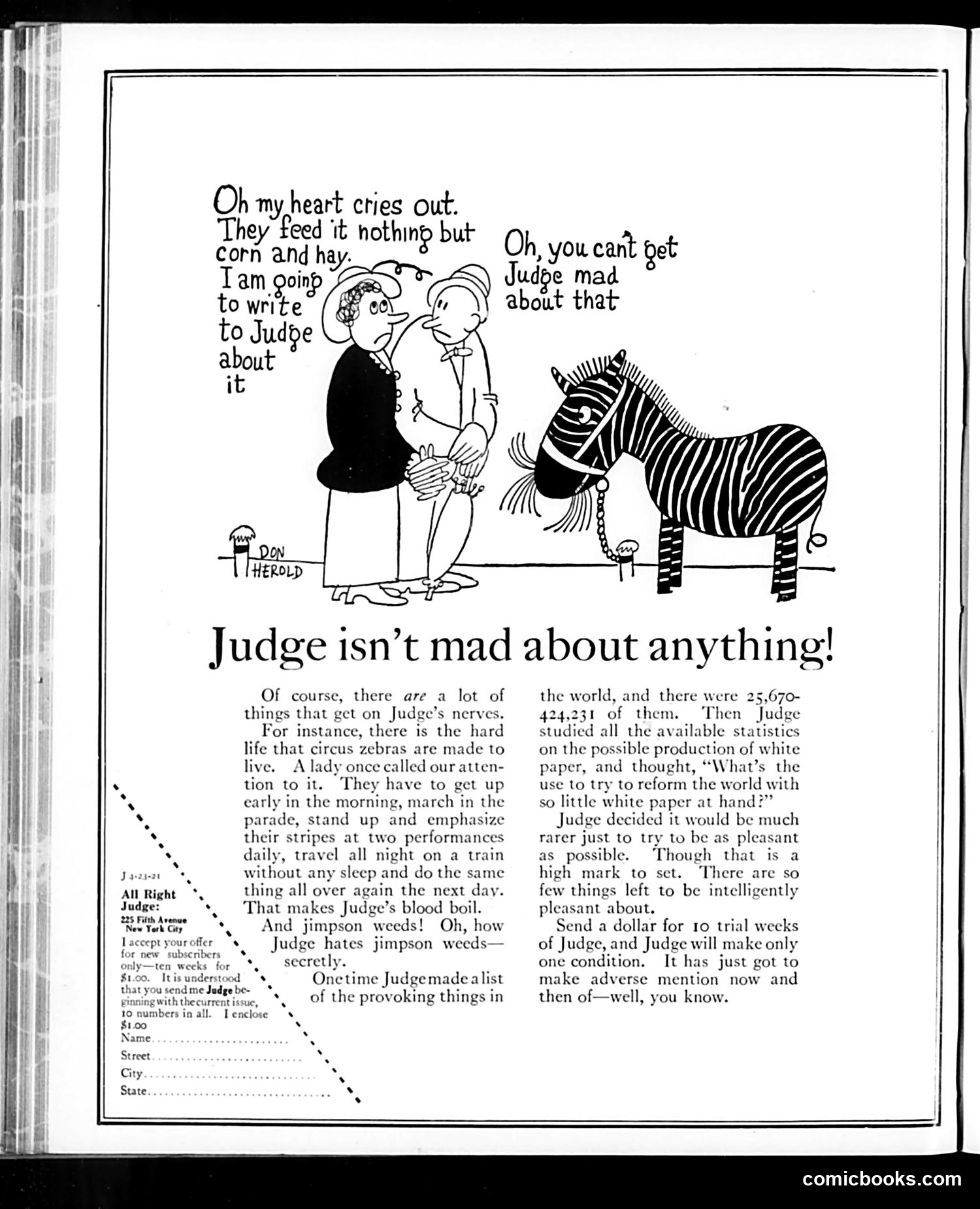 Judge — April 23, 1921 — page 2: Judge, 1921-04-23