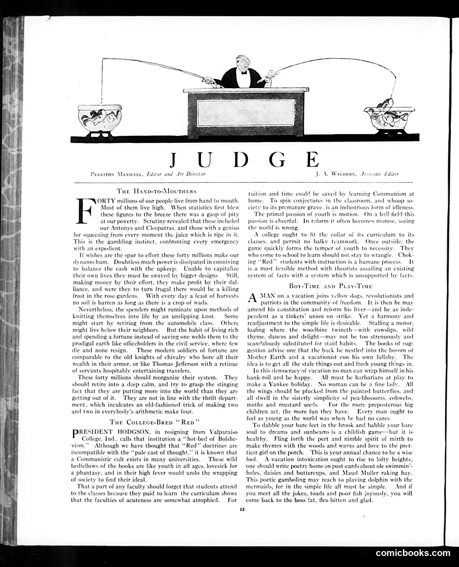 Judge — May 28, 1921 — page 12: Judge, 1921-05-28