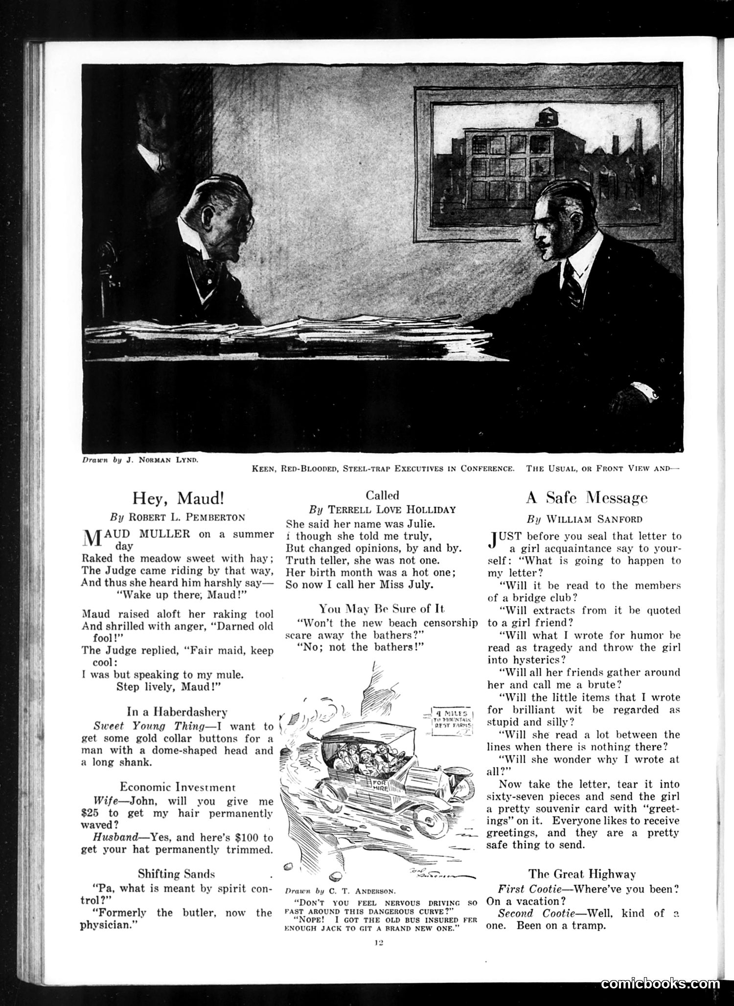 Judge — August 20, 1921 — page 12: Judge, 1921-08-20