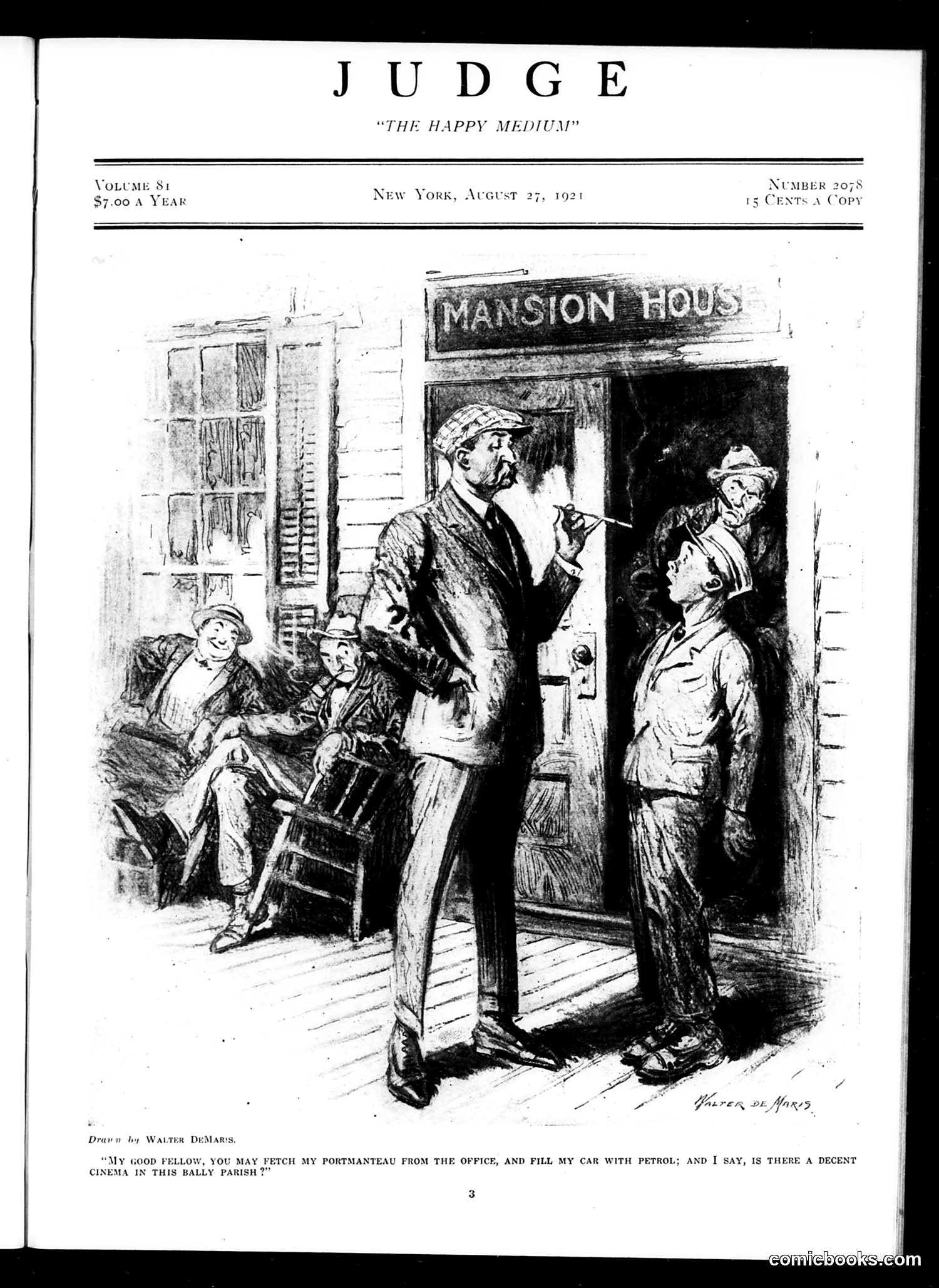 Judge — August 27, 1921 — page 3: Judge, 1921-08-27