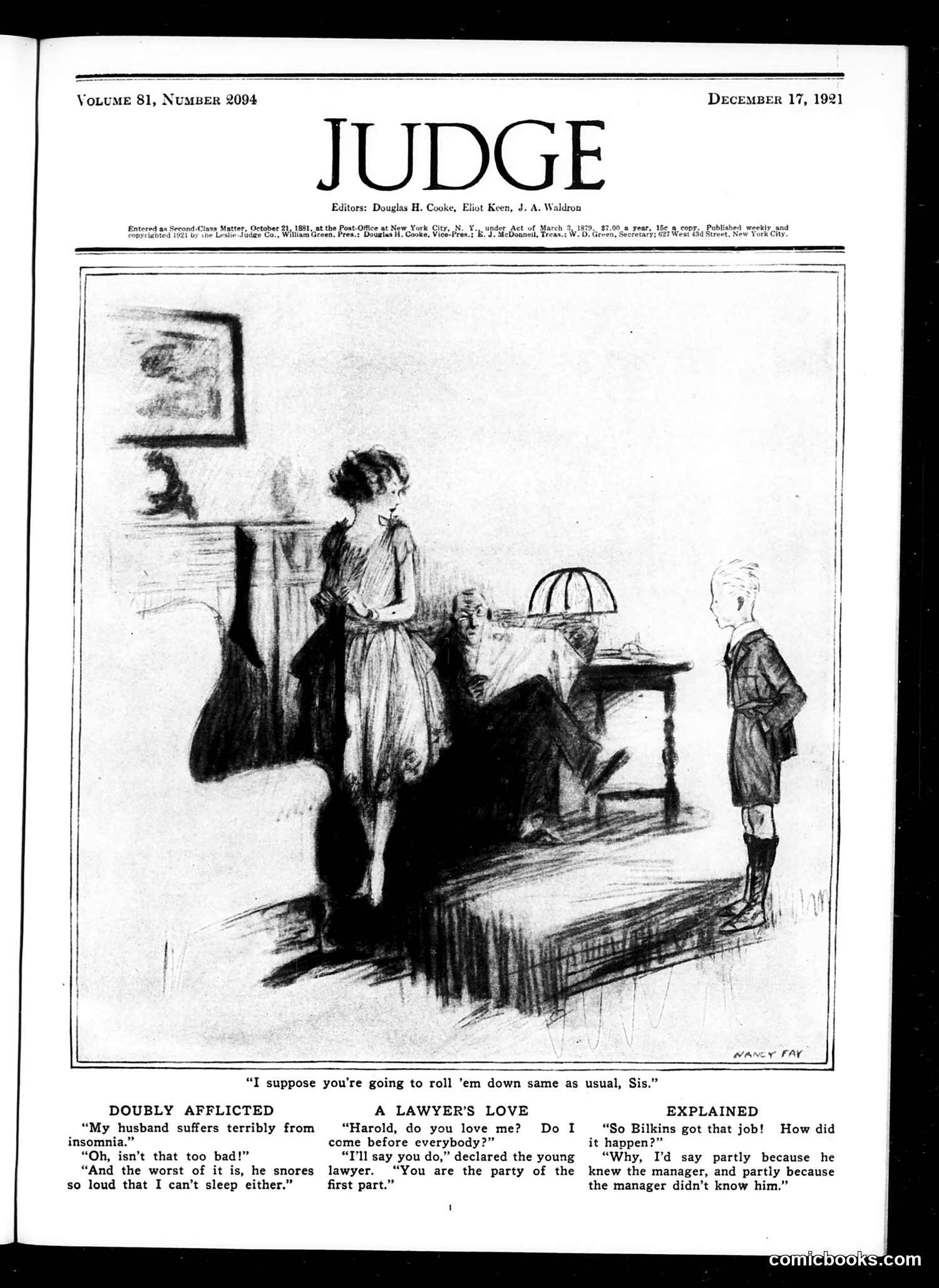 Judge — December 17, 1921 — page 3: Judge, 1921-12-17