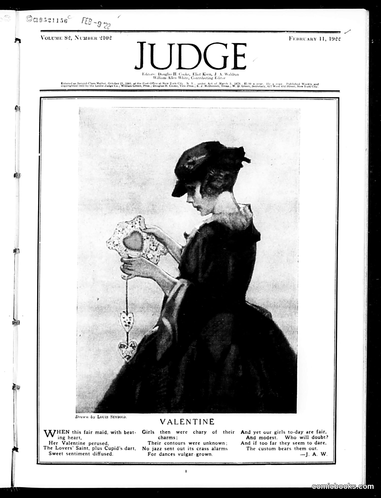 Judge — February 11, 1922 — page 3: Judge, 1922-02-11