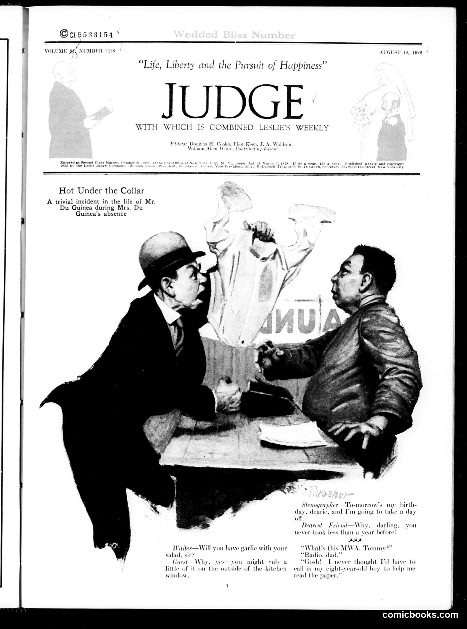 Judge — August 12, 1922 — page 3: Judge, 1922-08-12