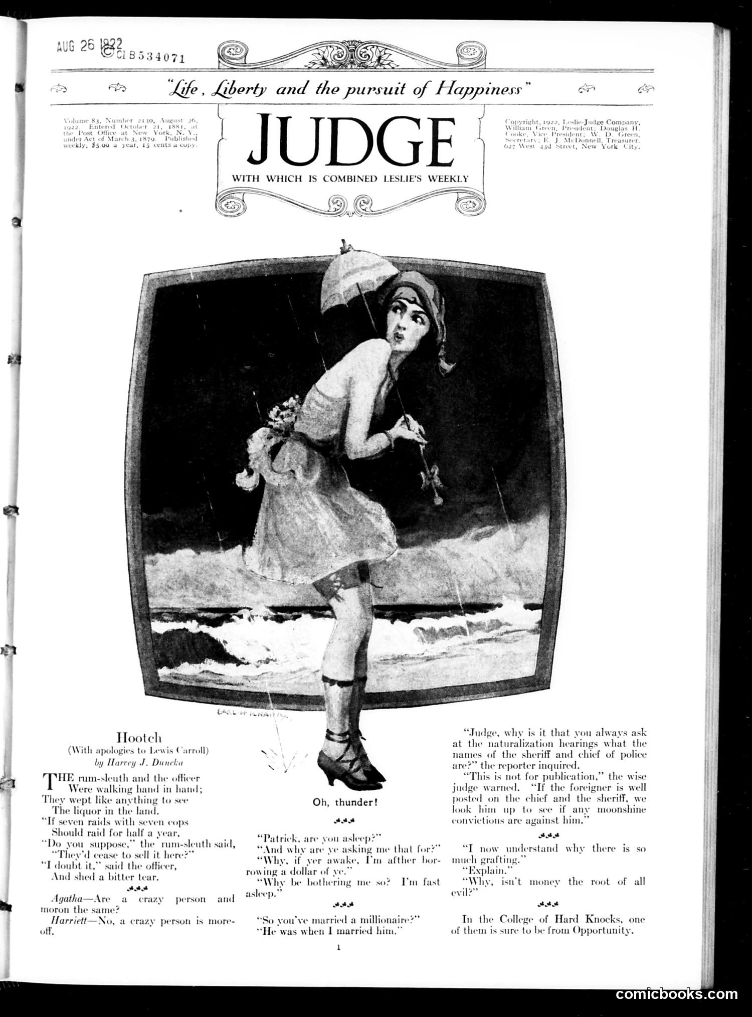 Judge — August 26, 1922 — page 3: Judge, 1922-08-26