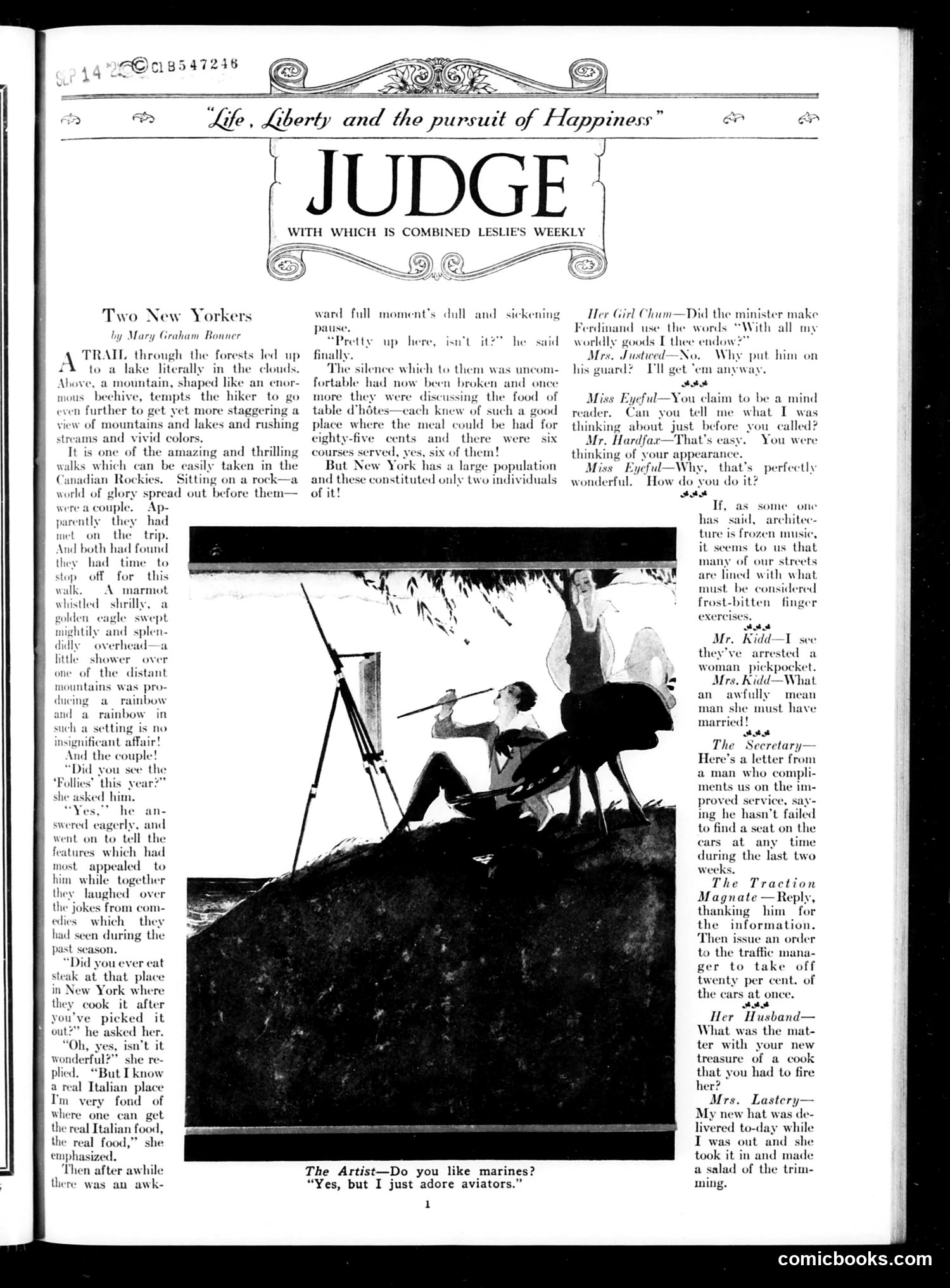 Judge — September 16, 1922 — page 3: Judge, 1922-09-16