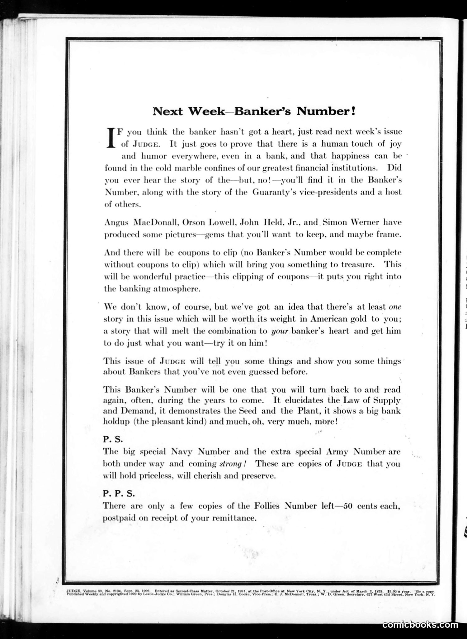 Judge — September 23, 1922 — page 2: Judge, 1922-09-23