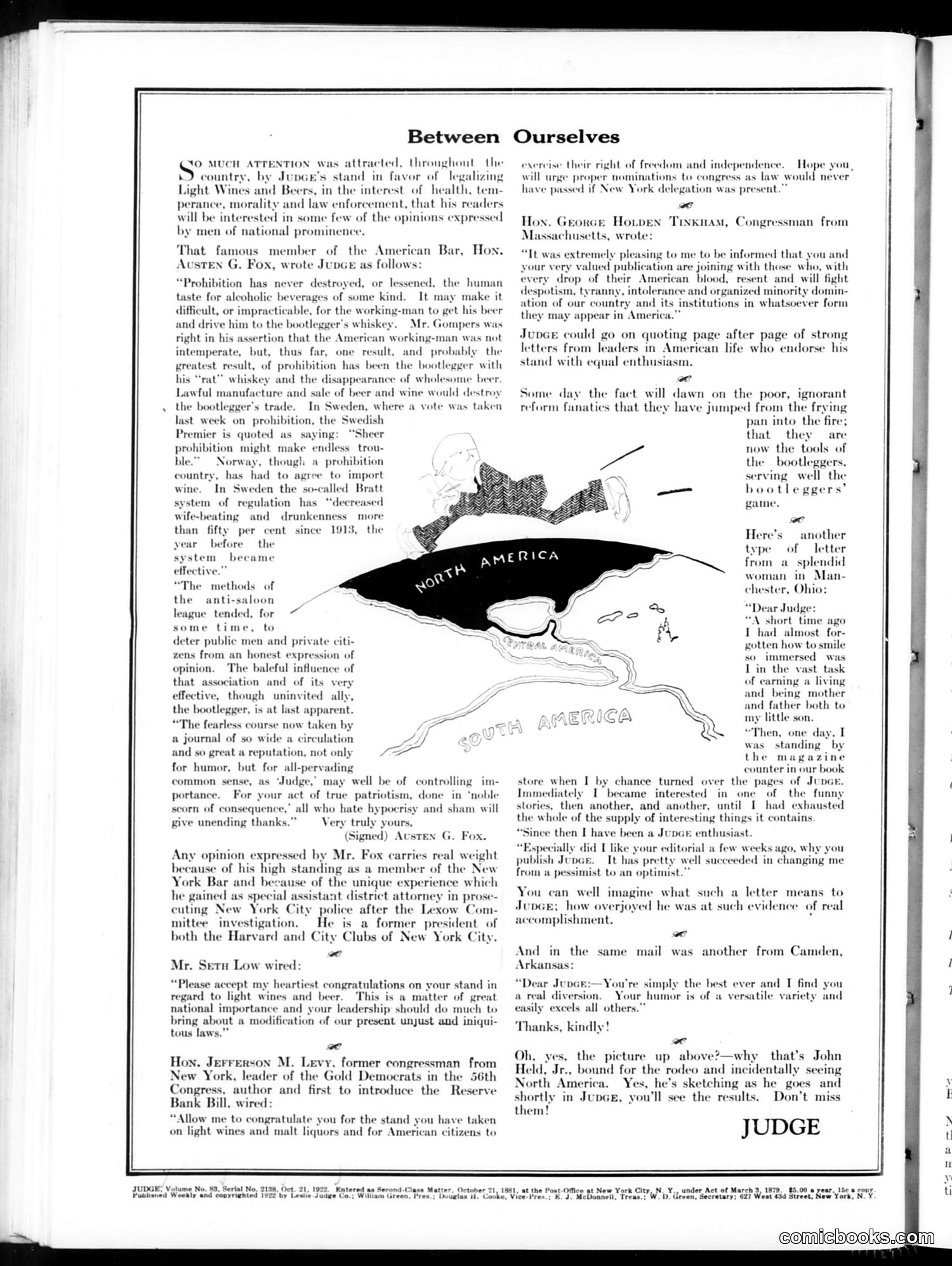 Judge — October 21, 1922 — page 2: Judge, 1922-10-21