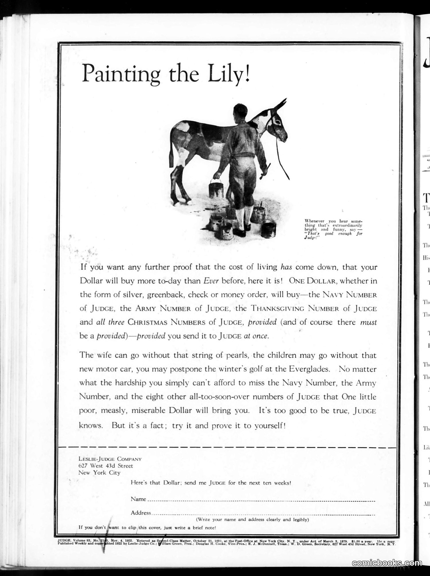Judge — November 4, 1922 — page 2: Judge, 1922-11-04
