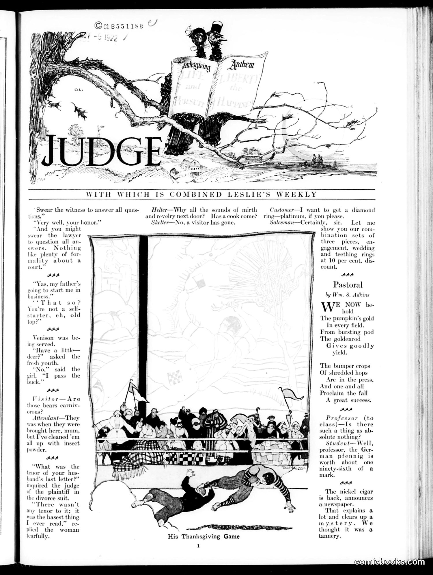 Judge — November 11, 1922 — page 3: Judge, 1922-11-11