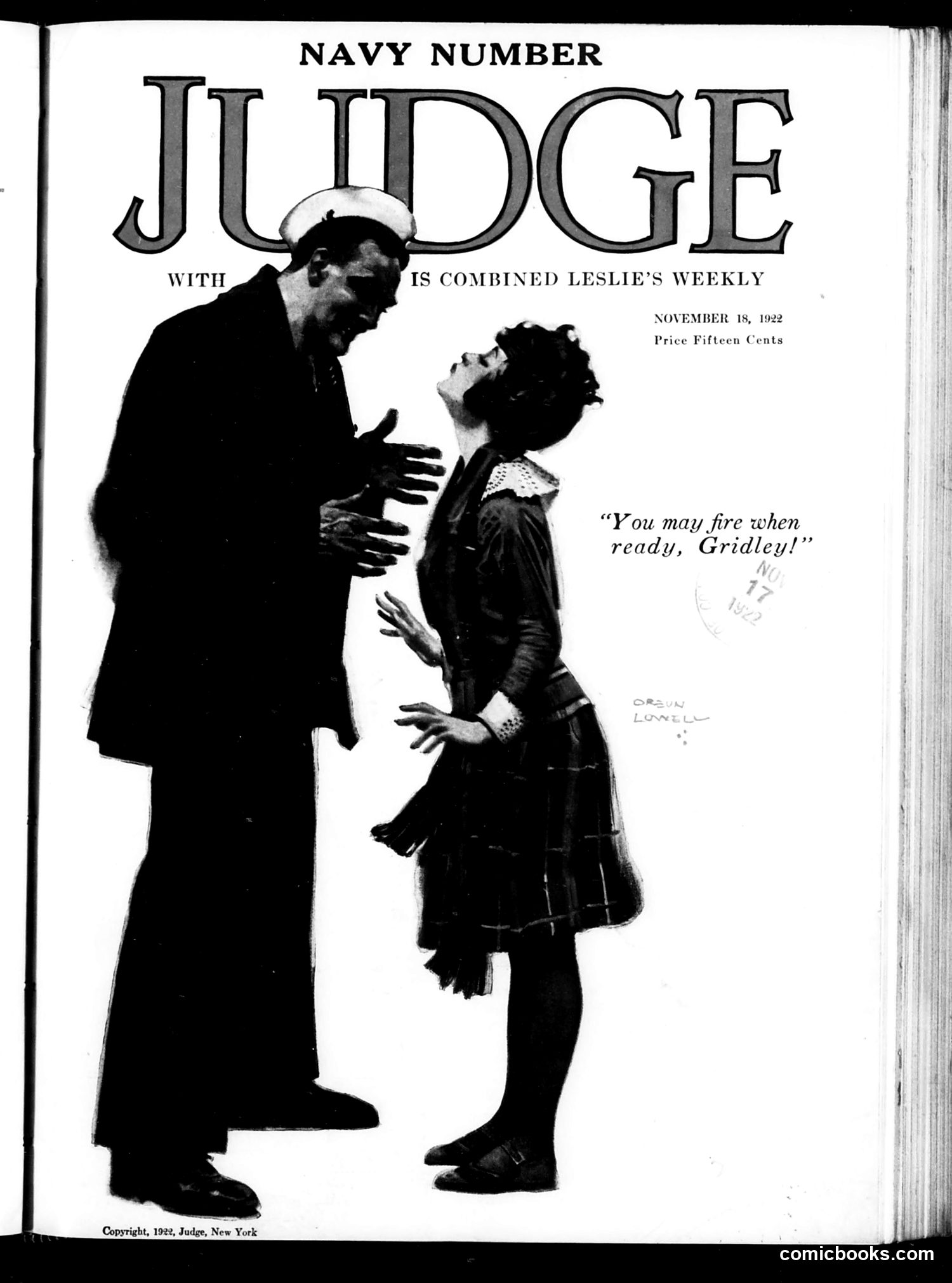 Judge — November 18, 1922 — page 1: Judge, 1922-11-18